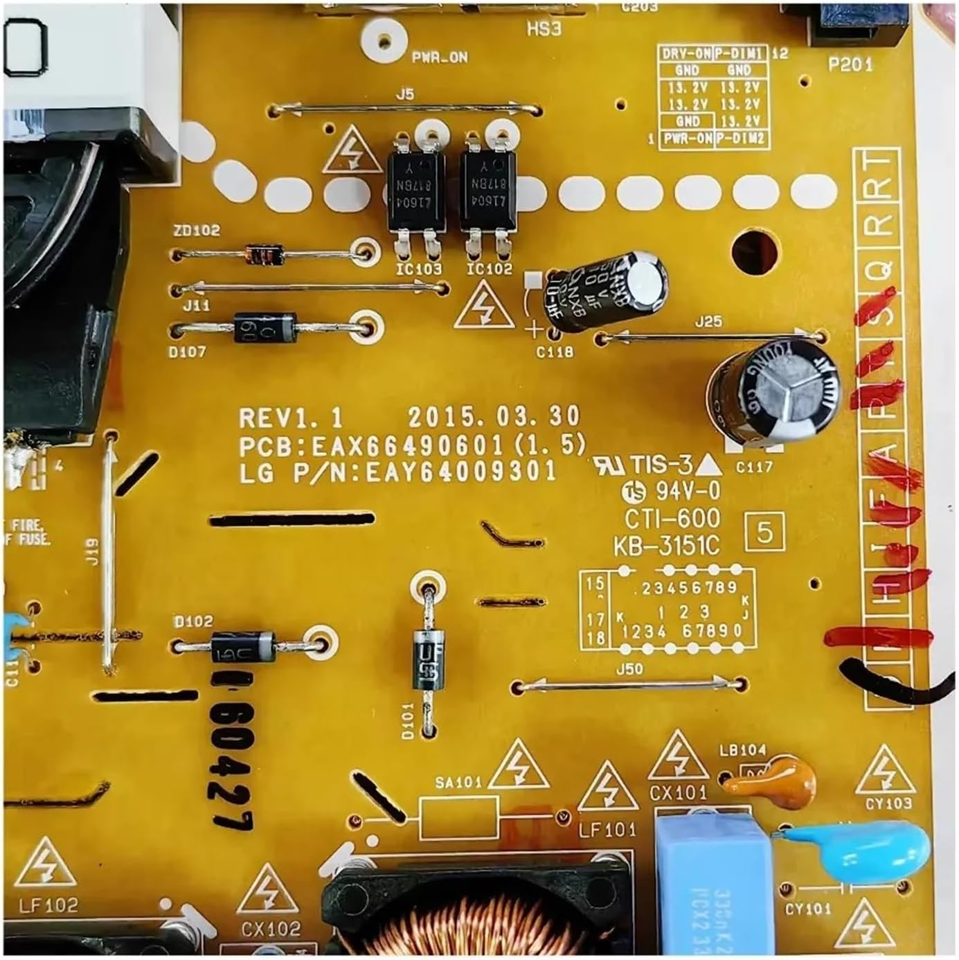 EAX66490601(1.5) EAY64009301 LGP55E-15UL2 EAX66490601 Power Supply TV Power Card Equipment Power Board for TV image number 1