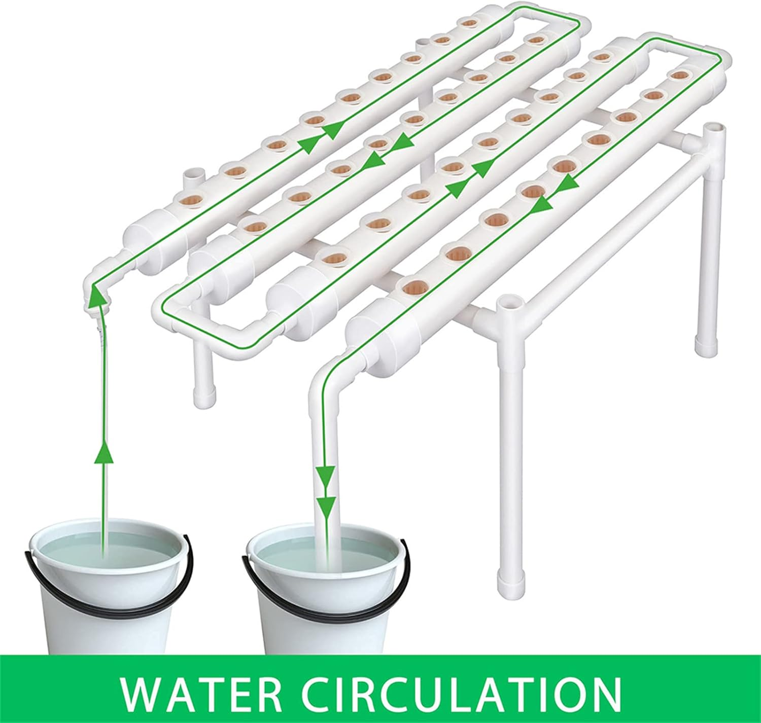 12V 36 Sites Holes Hydroponic Grow Tool Kits Vegetable Plant Garden System with Home Water Pump image number 6
