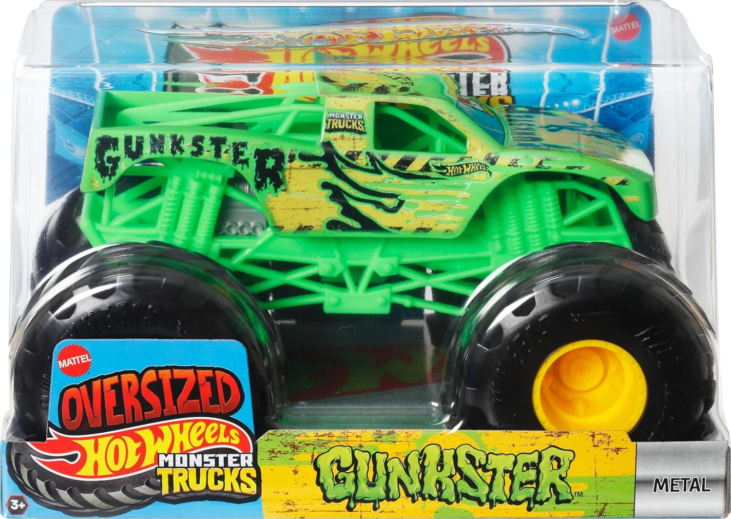 Hot Wheels Monster Trucks, Oversized Monster Truck, 1:24 Scale Die-Cast Toy Truck with Giant Wheels and Cool Designs image number 1