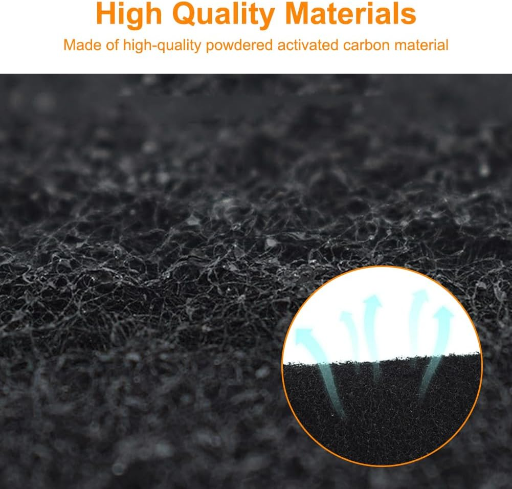 10 Pack Activated Carbon Filter for Cat Litter Tray, Highly Absorbent Cat Litter Box, Activated Carbon Filter Pad, Cat Litter Box Container, Kitchen Activated Carbon Filter for Odour Control in The image number 2