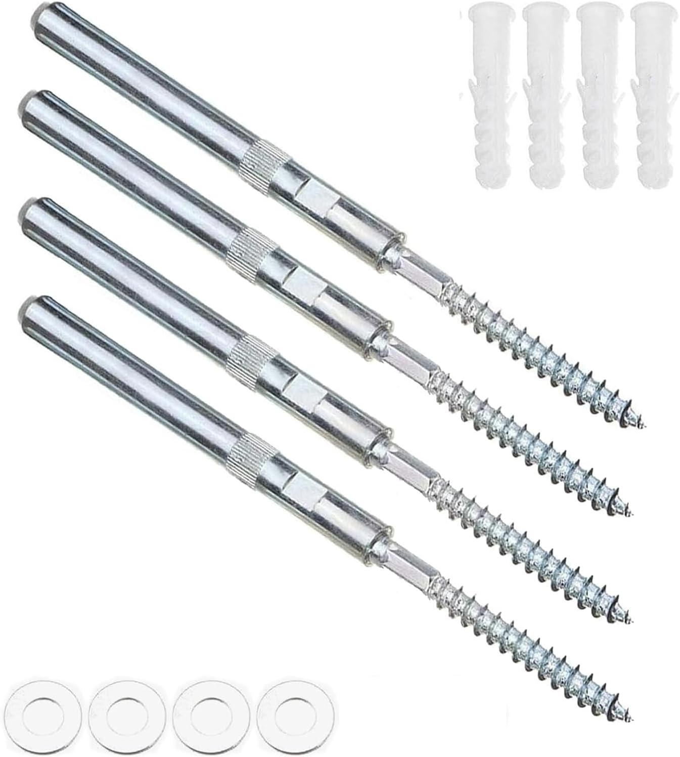 4 Pcs Floating Shelf Invisible Support Bracket,Silver Hidden Brackets for Floating Wood Shelves,Great Invisible Support for Thin Shelf&ndash;Shelving Mounting Hardware (0.3*3.9Inch(4 Pcs))