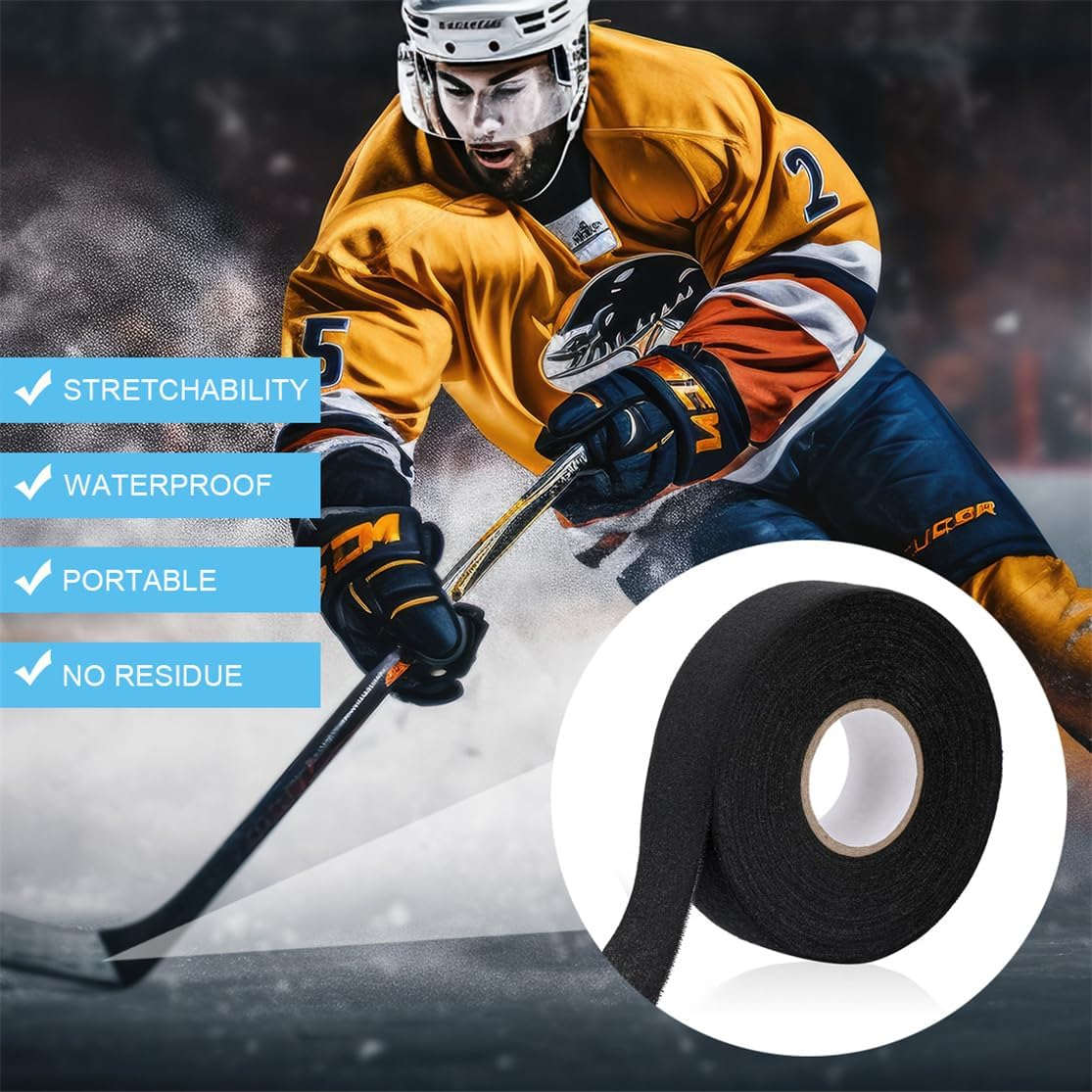 Hockey Tape Multipurpose Cloth Tape Roll Hockey Stick Tape for Ice Roller Baseball Bat Sports 27.3 Yards X 0.98 Inch