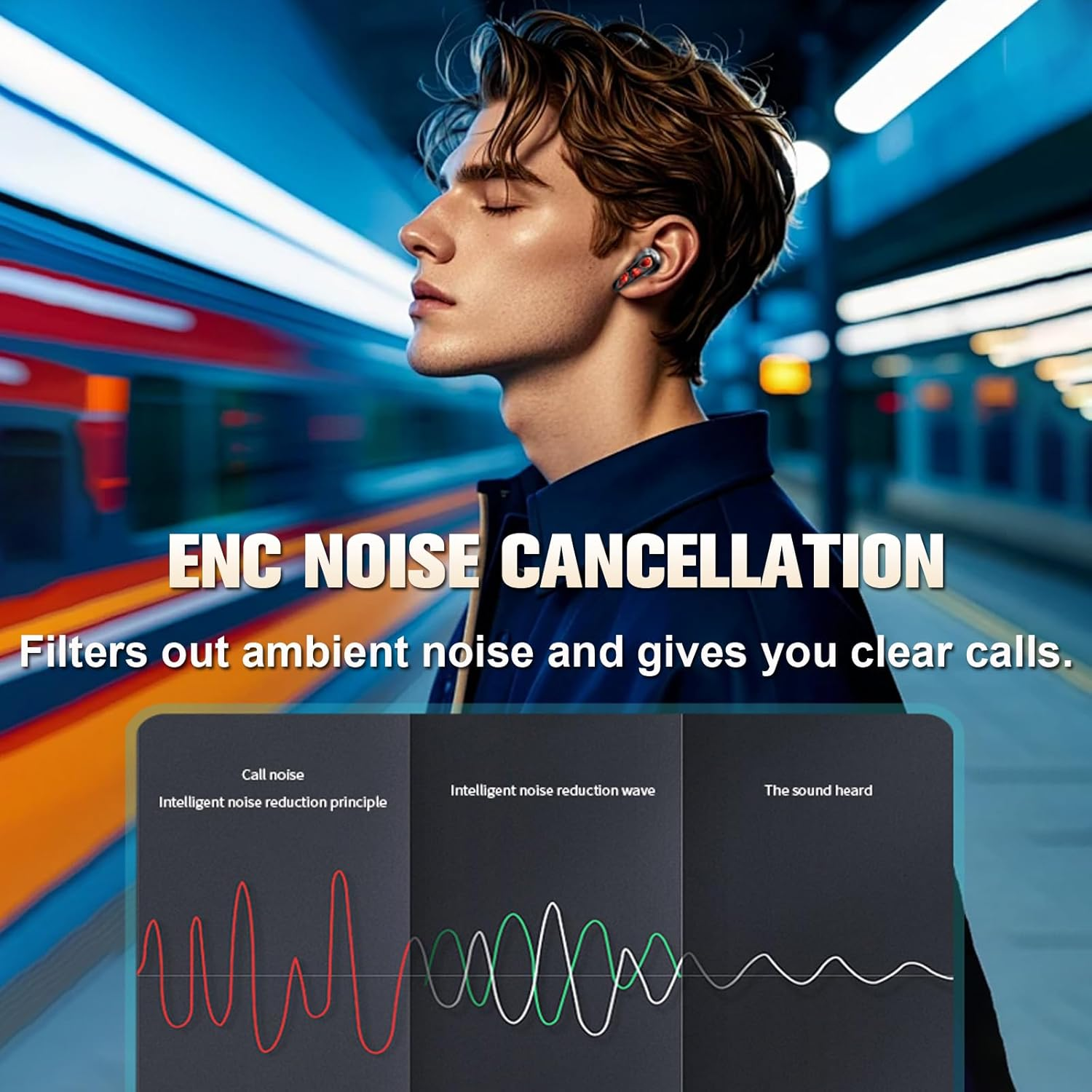 Wireless Bluetooth Gaming Earbuds with ENC Noise Cancelling Mic Low-Latency Inear Gaming Earphones Bluetooth 5.4 Soft in Ear Headphones 25H Battery Sports TWS Earbuds for Pc/Ps5/Xbox/Switch Games image number 5