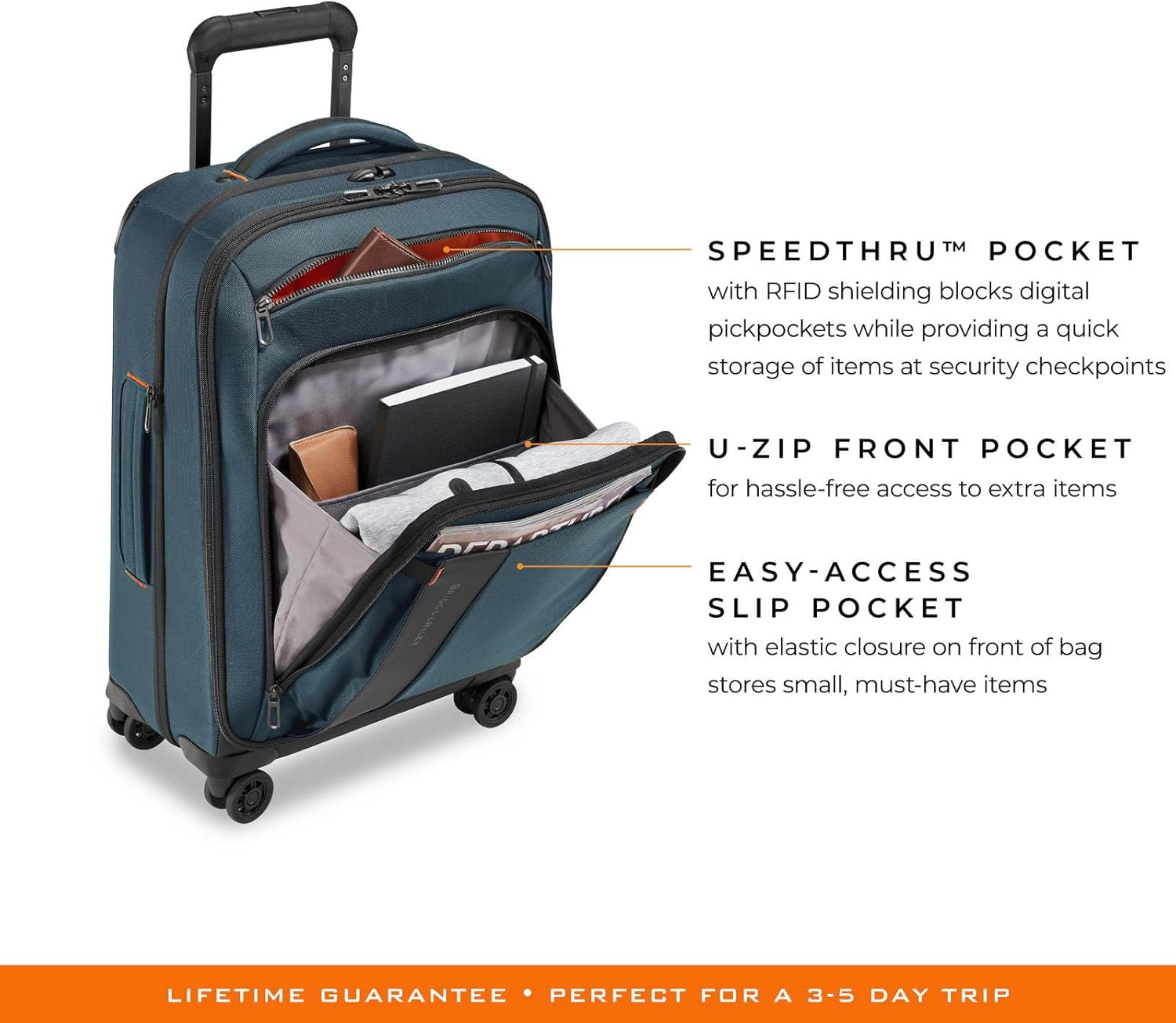 Briggs & Riley Medium 22&rdquo; Expandable Spinner Carry-On Luggage with Phone Charging Port image number 6