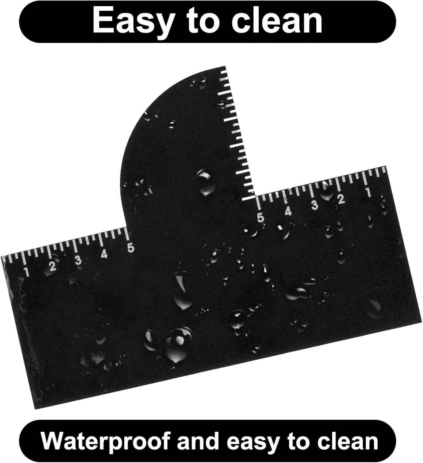 Gosknor Enhancement Card for Barbers with Measurement Indicators, Reusable Hairline Shaping Tool and Color Spray Edge Line up Tool for Barber Accessories image number 3