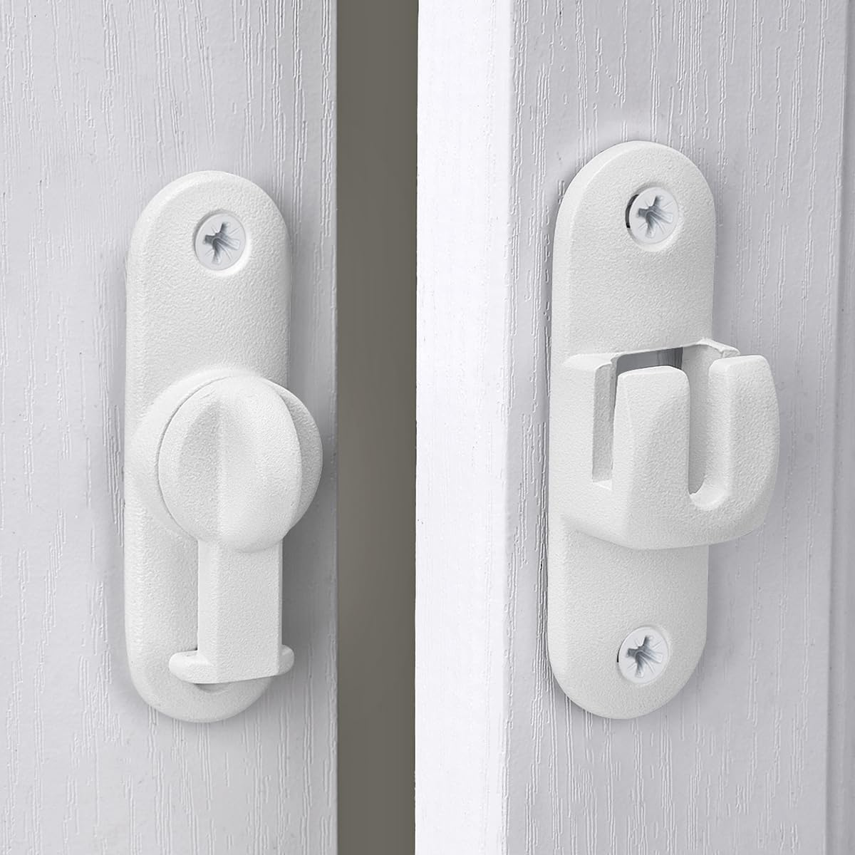 INIRET Matte White Barn Door Latches,90/180 Degree Gate Lock,Zinc Alloy Right Angle Door Lock Latch,Flip Gate Latches Hardware,Door Security Door Latch Lock Fo Cabinets,Bathroom,Barn Door - 2, Matte Black image number 7