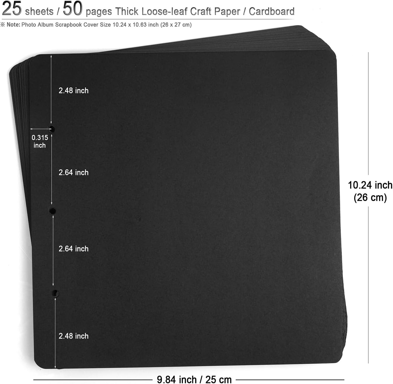 Photo Album or DIY Scrapbook (10X10 Inch 50 Pages Double Sided), Vintage Leather Cover Three-Ring Binder Picture Booth Albums with 9 Colors 408Pcs Self Adhesive Photos Corners for Memory Keep image number 3