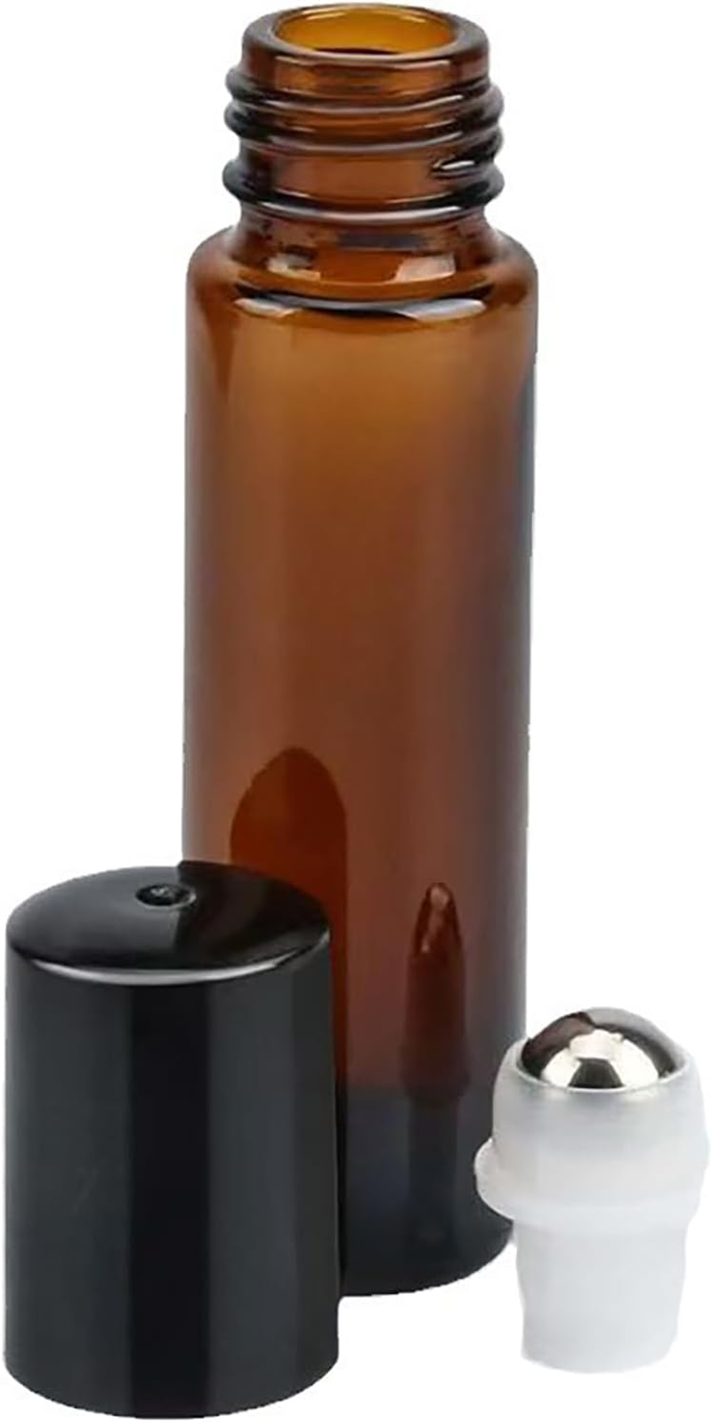 2PCS 10Ml Amber Rollerball Bottles Vials Rolling Ball Applicator Perfume Roll on Containers Glass Roller Bottle for Essential Oils image number 1