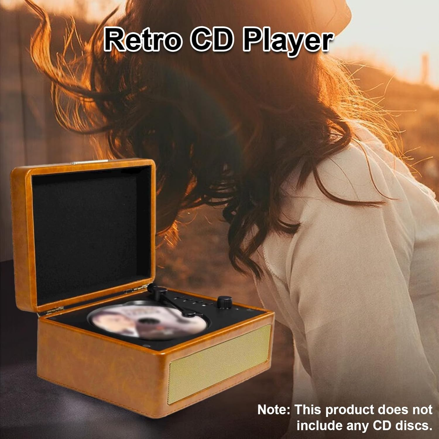 Generic Cd Player, Retro Cd Player Vintage USB Disk Playback with a Tray-Style Disc Insertion for Music Enthusiasts and Collectors Alike (#3) image number 5