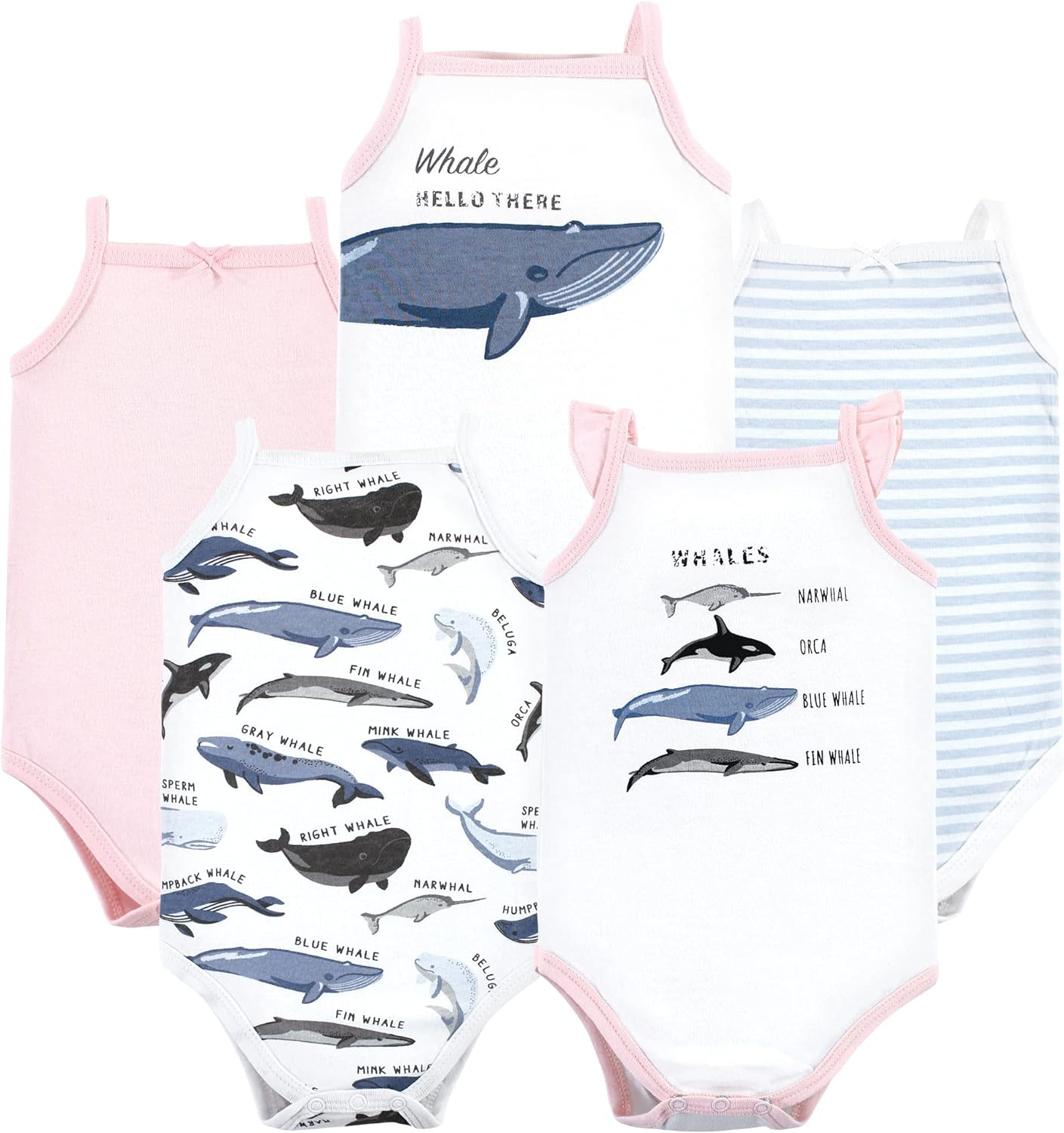 Hudson Baby Unisex Baby Cotton Sleeveless Bodysuits image number 2