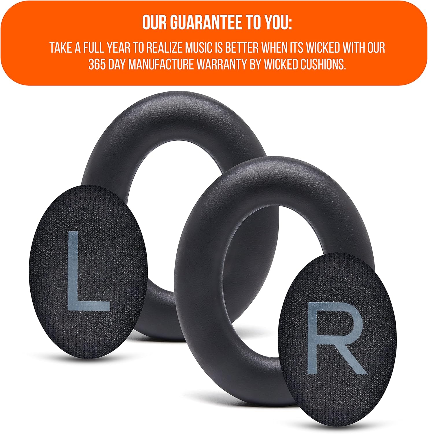 WC Wicked Cushions Upgraded Replacement Ear Pads for Bose 700 Noise Cancelling Headphones (NC700) - Softer PU Leather, Luxurious Memory Foam, Added Thickness, Extra Durable Ear Cushions (Black) - Black image number 6