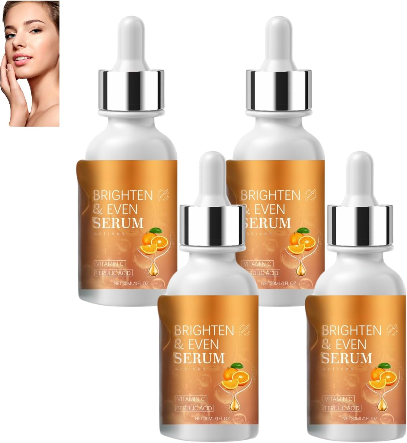 Turmeric and Vitamin C Serum for Face, Dark Spot Corrector, Brightening Facial Serum, Anti-Aging Serum with Hyaluronic Acid, Acne Scar Remover, Skin Tone Repair, Glow Booster, Daily Hydration (2Pcs)