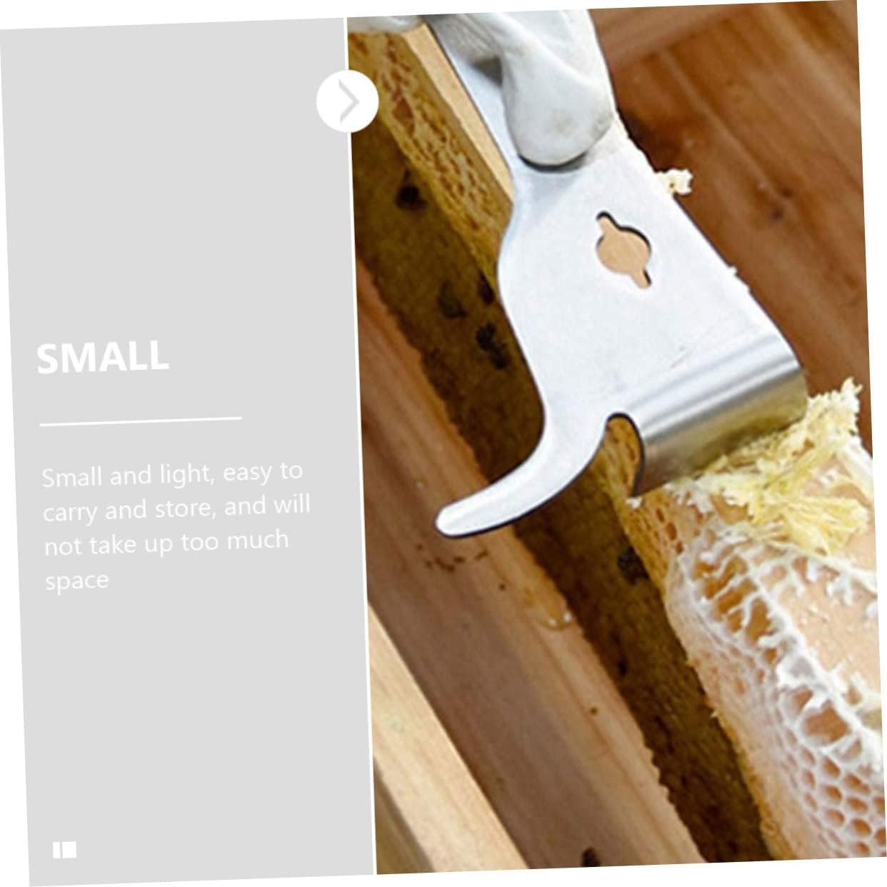 VANZACK Honey Knife Beekeepers Stand Kit outside Carbide Tag Paint Scraper Smoker Fuel for Beekeeping Dispenser Beekeeping Brush Costumebumble Bee Hive Decor Silver Stainless Steel image number 3