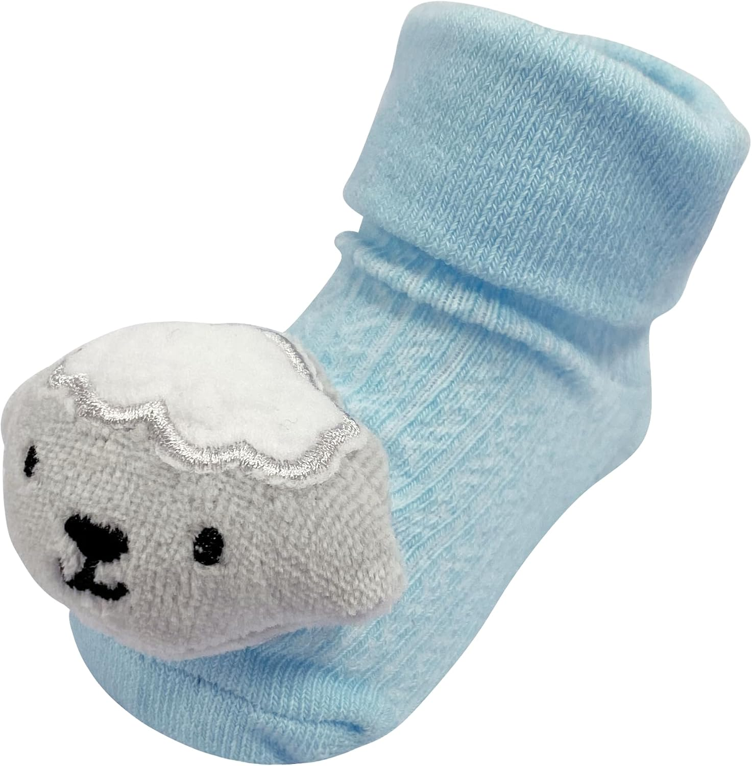 PUPPET Baby Boy Rattle Socks, Cotton Booties, 3-Pack Set for 0-6Months image number 3