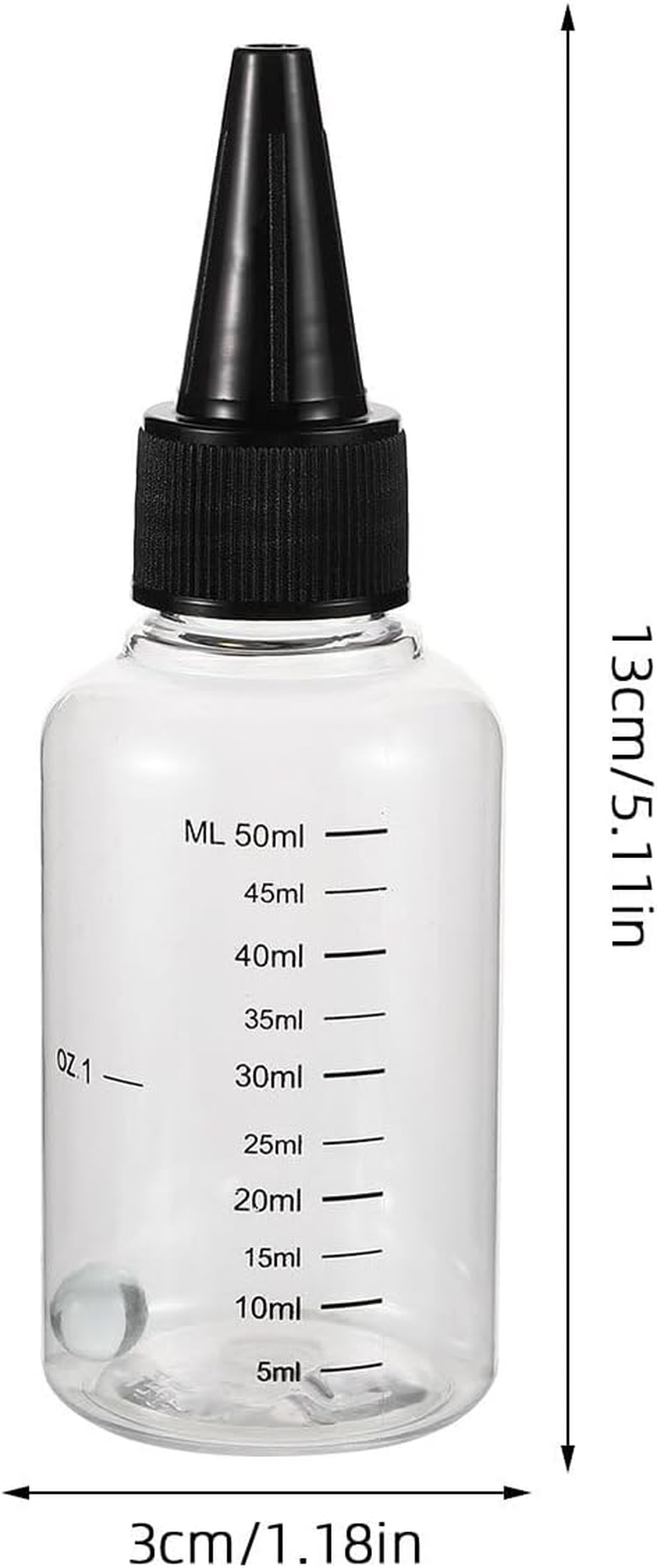 Gadpiparty 5Pcs Paint Mixing Bottles with Graduated Scale Clear Pet Squeeze Bottles for Precise Paint Dispensing with Spout Caps Lightweight and Leak-Resistant for Crafting and Model Painting image number 3