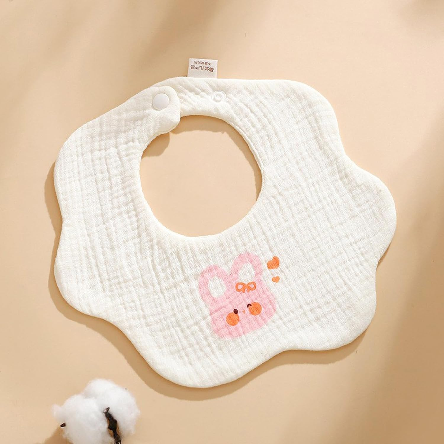 ZONEY Baby Drooling Bibs, 5Pcs Cotton Bandana Drool Bibs for Girls, Adjustable Teething Bibs, Scarf Burp Cloths, Toddler Bibs, Dribble Bibs image number 2