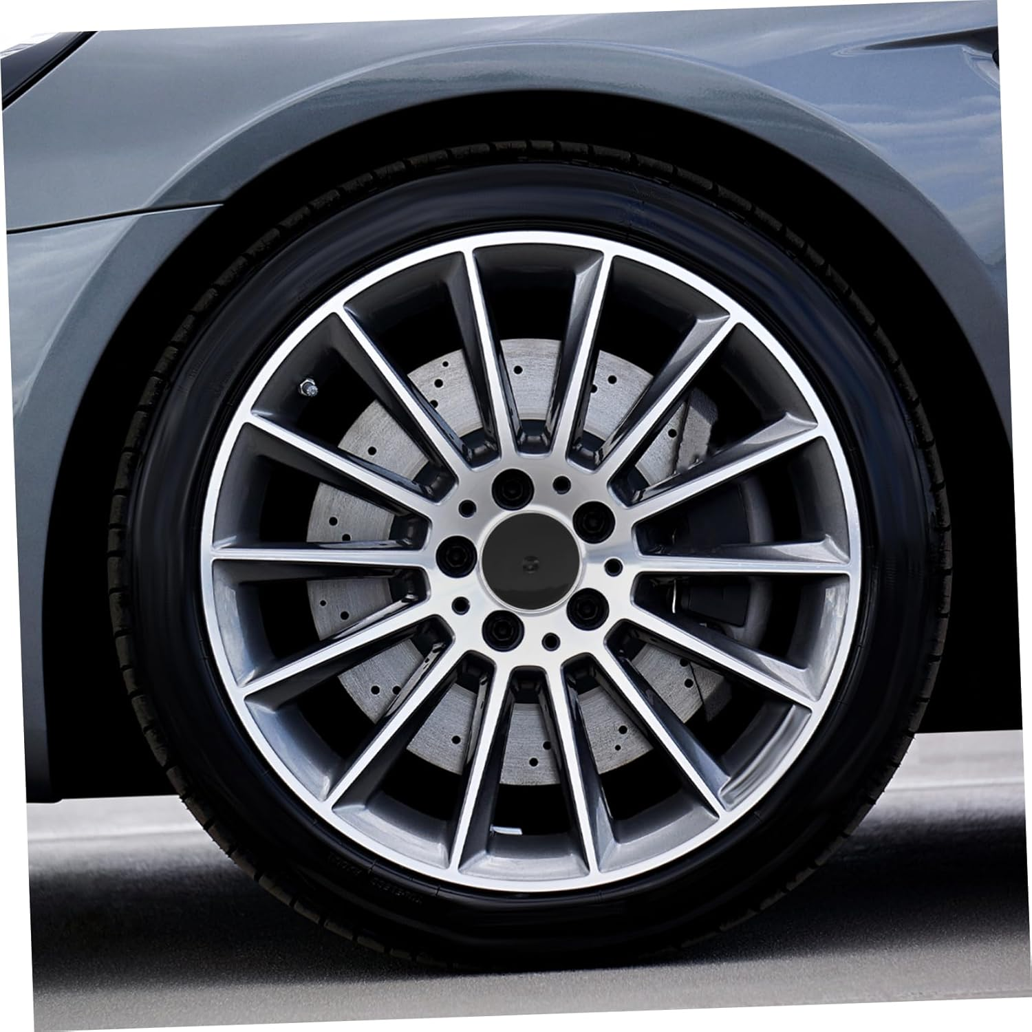 4Pcs Wheel Center Caps Plastic Hub Caps for Rim Modification Black Wheel Center Covers for Car Aesthetic Enhancement image number 2