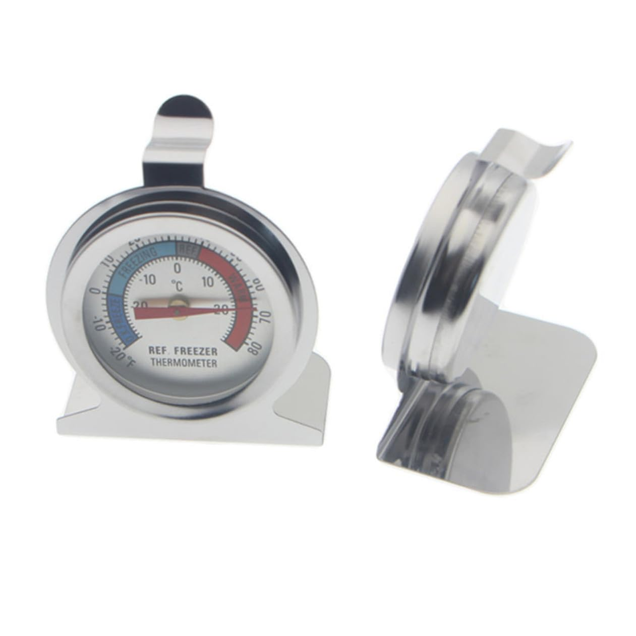 Luxshiny 6Pcs Stainless Steel Refrigerator Freezer Thermometers with Paper Package Small Indoor Temperature Gauges for Home and Office Use Easy to Install and Portable Silver image number 5