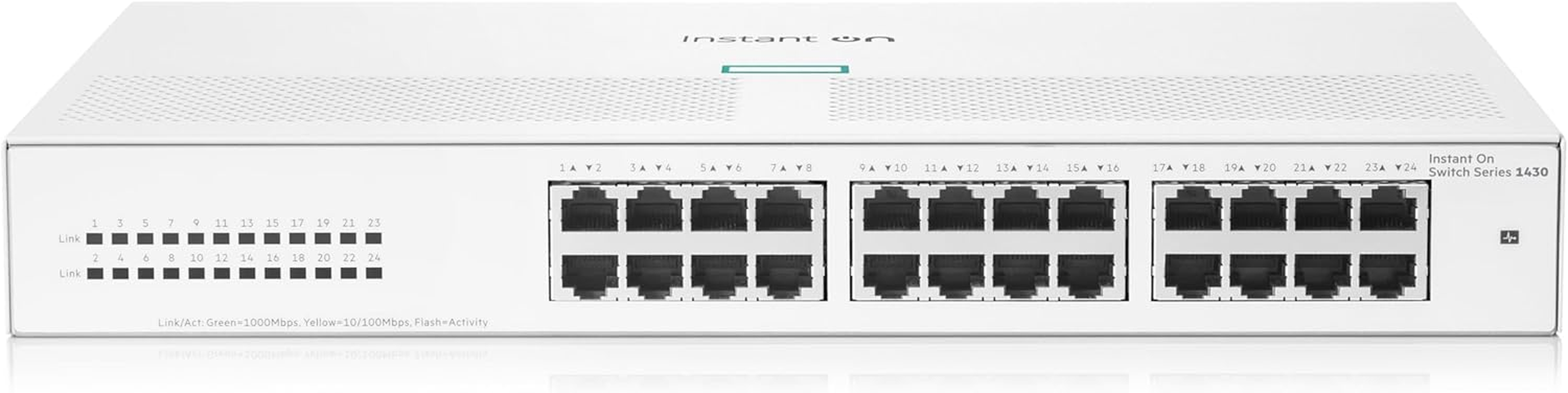 HPE Networking Instant on Switch Series 1430 24-Port Gb Unmanaged Layer 2 Ethernet Switch | 24X 1G | Fan-Less | AU Cord (R8R49A#ABG) image number 5