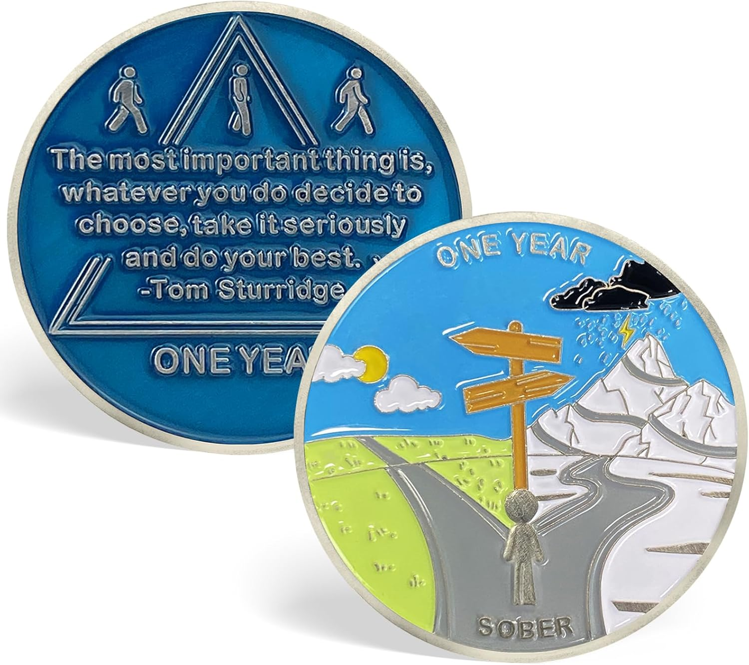 1 Month Sobriety Coin AA Chips and Medallions One Month Sobriety Chip 30 Days Sobriety Gifts for Men Women Alcoholics Anonymous Gifts Addiction Recovery Gift