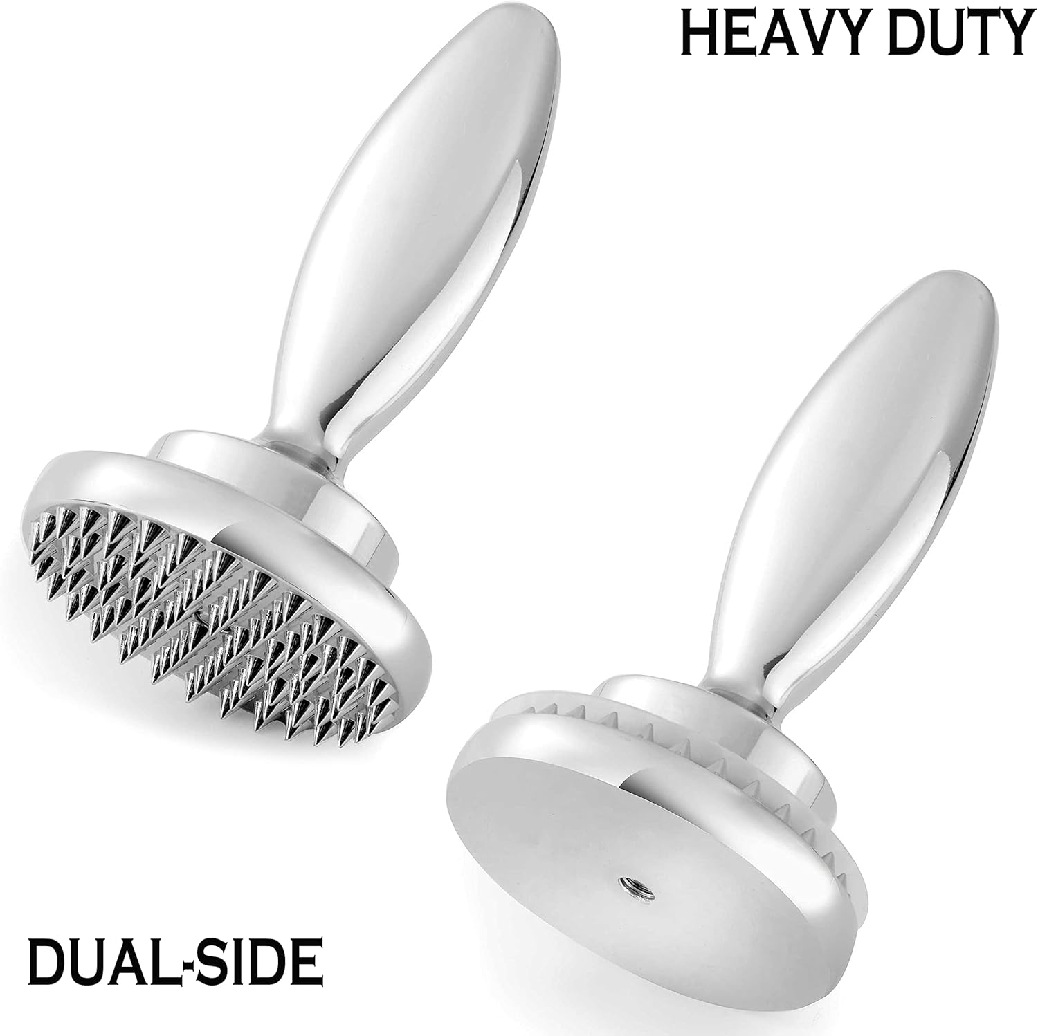 Reversible Meat Tenderizer and Pounder Commerical Dual Sided Meat Tenderizer Mallet Marinating Prep Tool image number 6