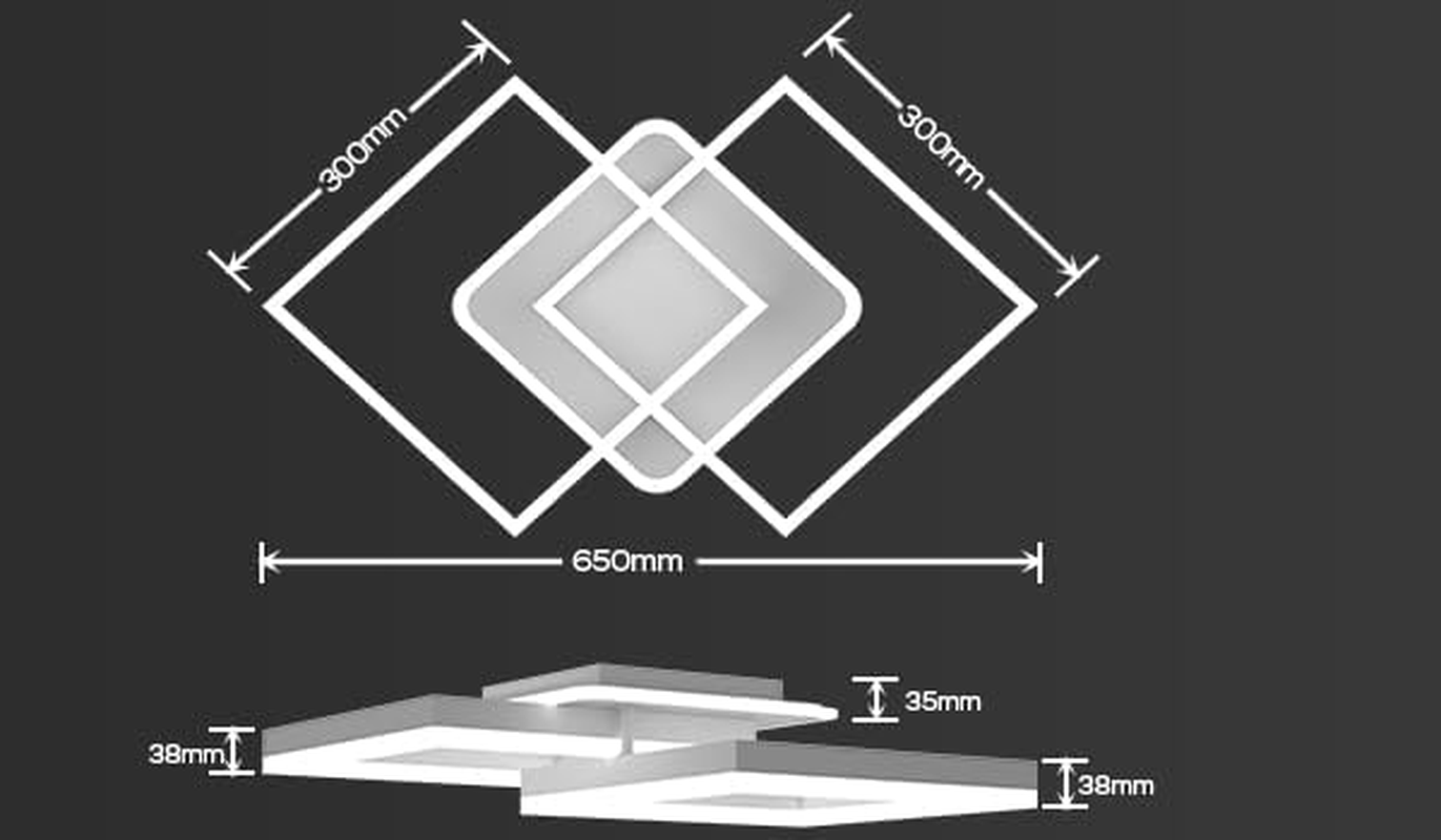 40W LED Ceiling Light, Compatible with Alexa, APP Control, Remote Control, Dimmable Ceiling Light 3000K-6500K, with Night Light Memory Function for Living Room, Dining Room, Bedroom (White) image number 5