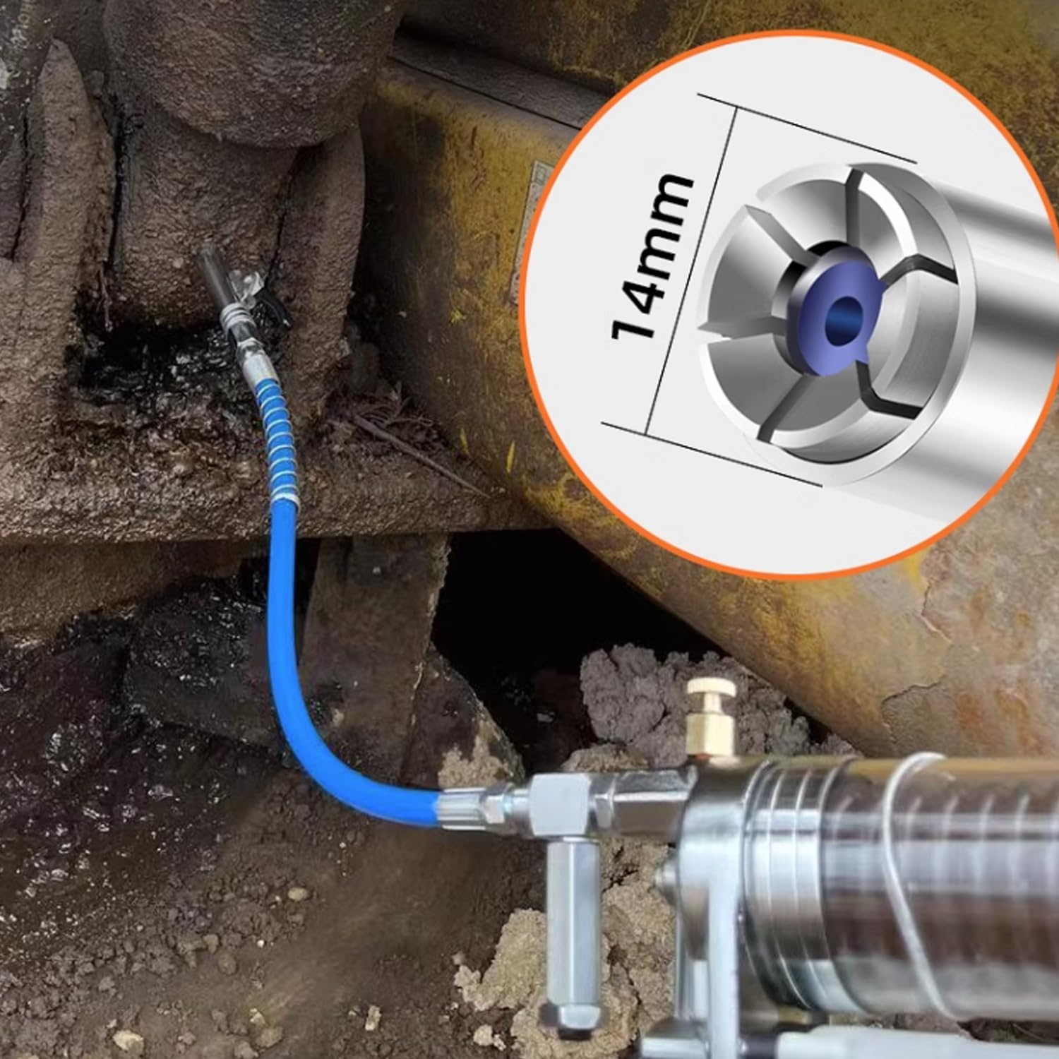 Grease Coupler Heavy-Duty Quick Release Grease Gun Coupler NPTI/8 10000PSI image number 4