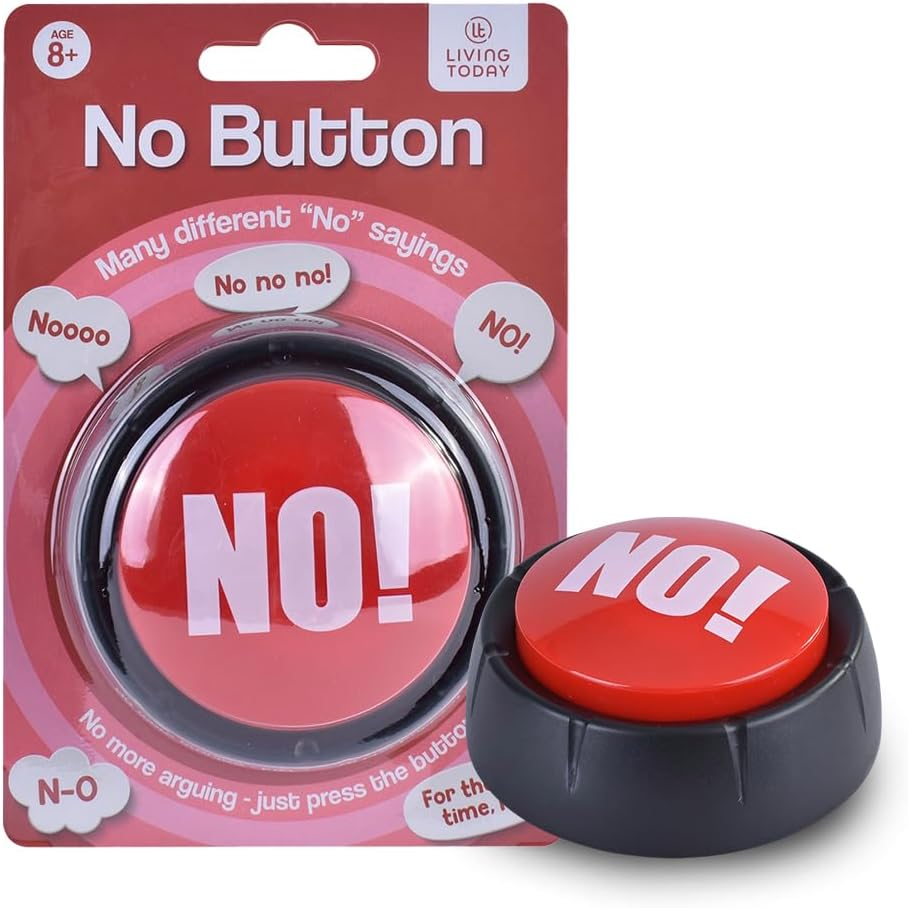 Living Today No Sound Button, Talking No Buzzer Buttons, Answer Buzzers Buttons for Game Show, Sound Button, Gag Gifts