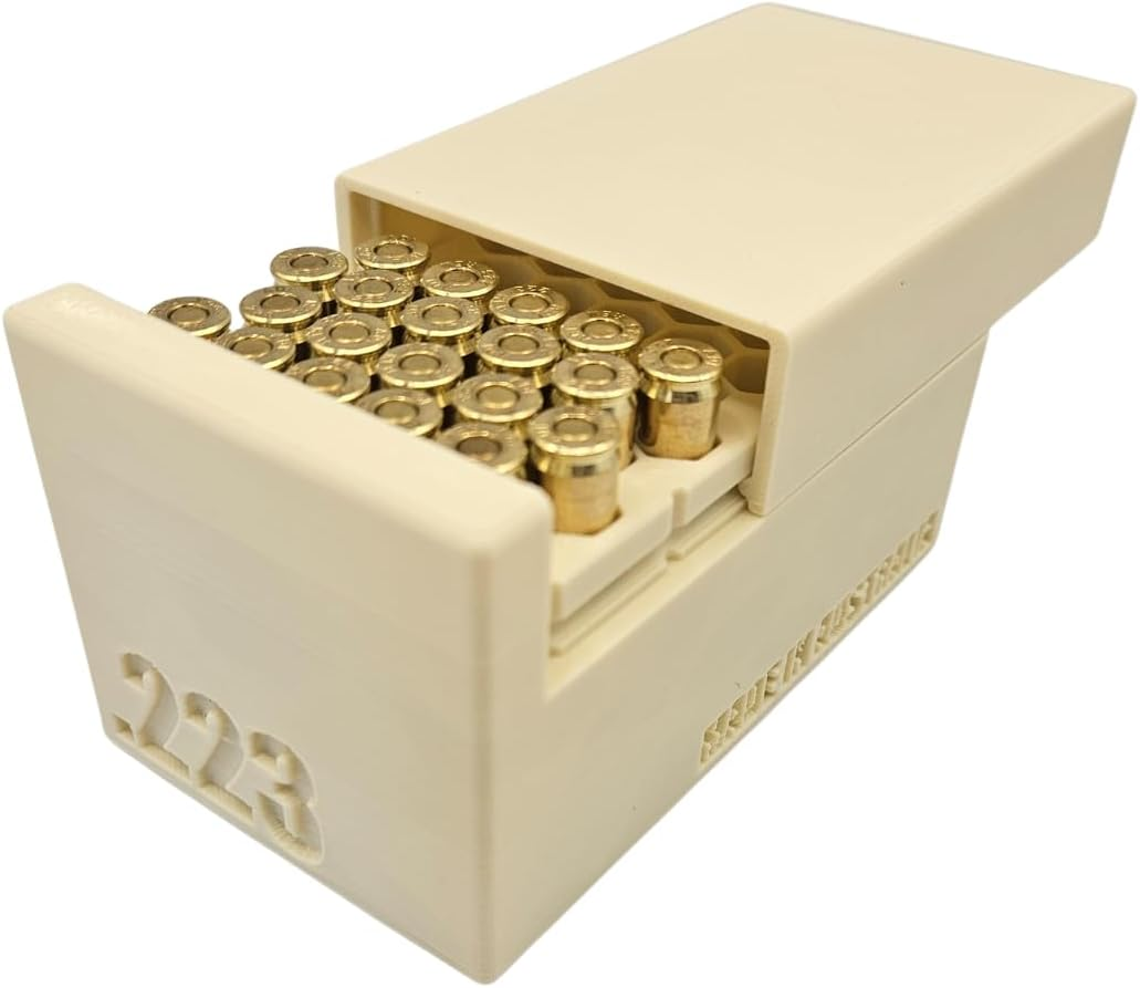 .223 Ammo Box Dispenser Case Australian Made - 50 round Magazine Rifle Speed Loader Ammunition Storage Loader Range - Tan image number 6