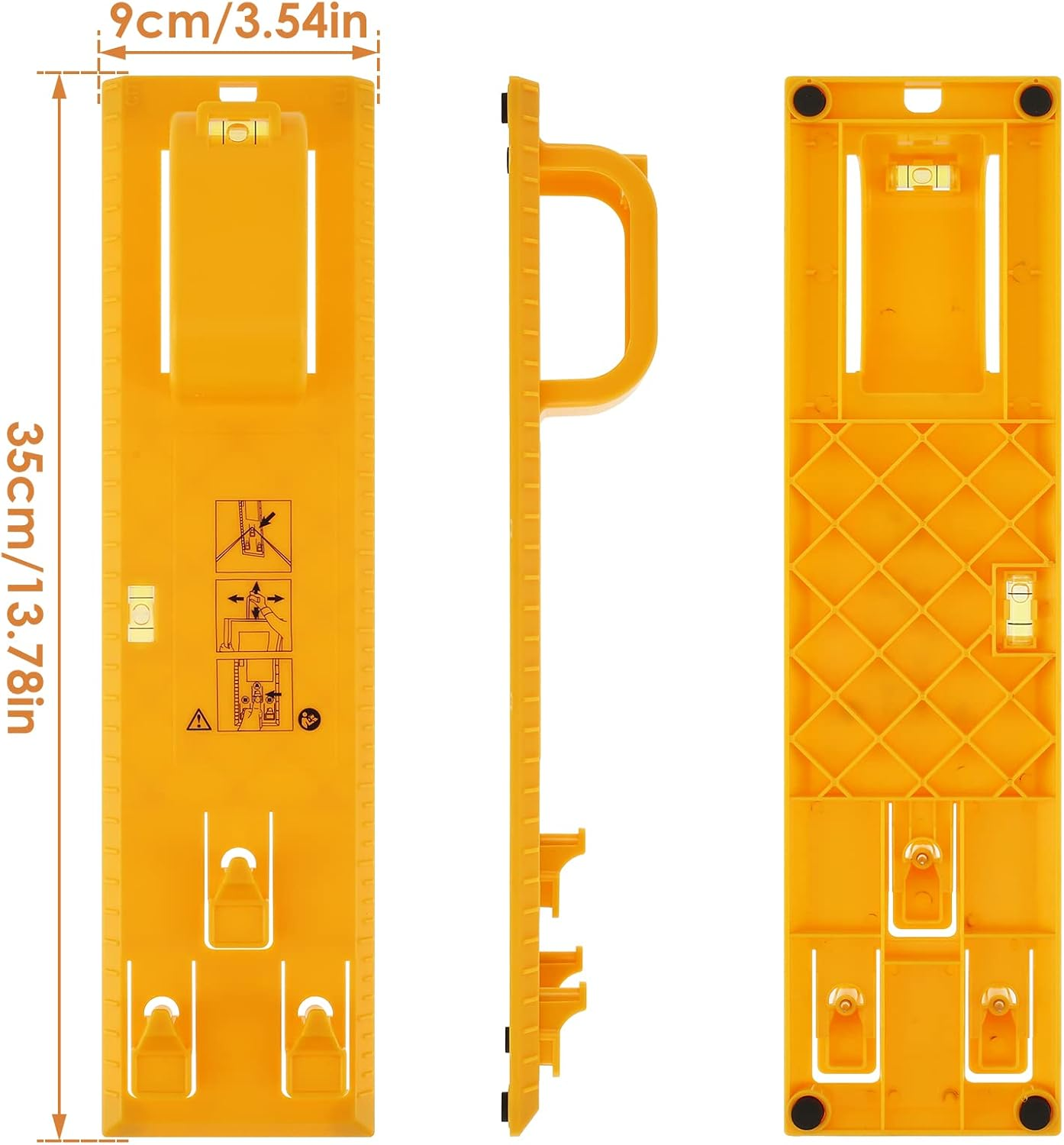 3Pcs Picture Hanging Tool High Precision Picture Frame Level Ruler Portable Frame Hanging Hardware Bubble Level Measuring Tool for Hanging Poster Cross Stitch Photo Frame image number 4