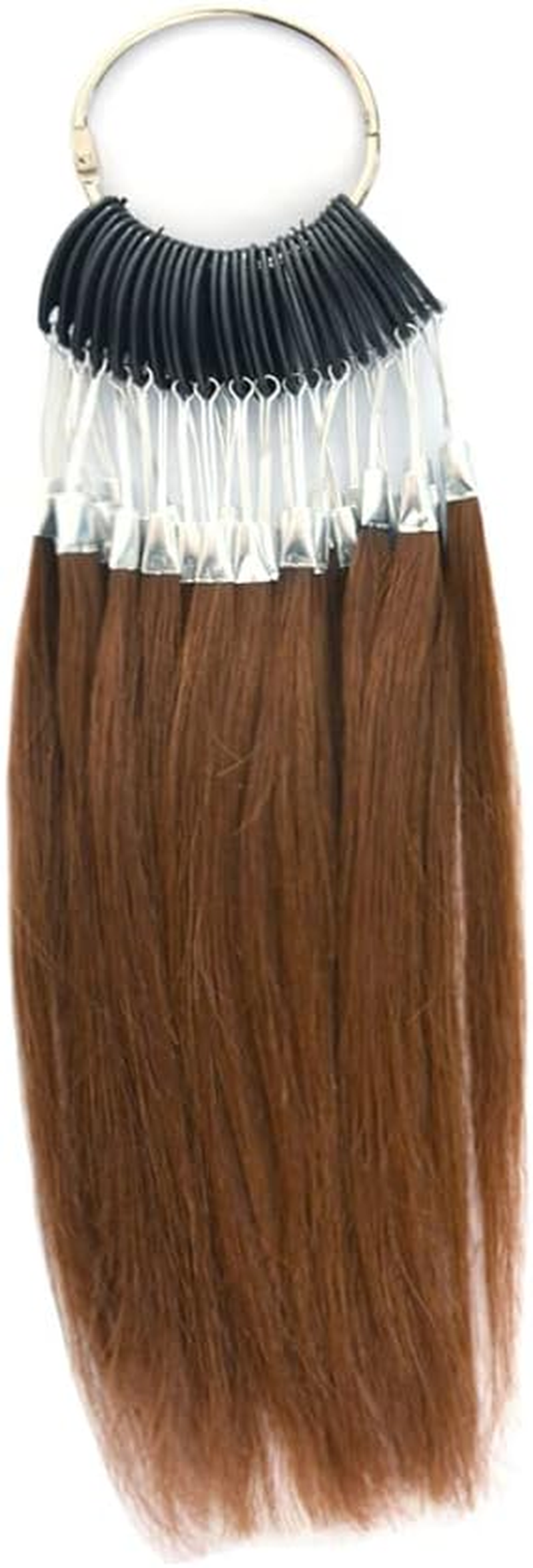 30 Strands/Set Hair Swatches Hair Colour Samples 100% Human Hair Colour Rings for Hair Extensions Salon Hairdressing (Light Brown) - 60 Lightest Blonde image number 5