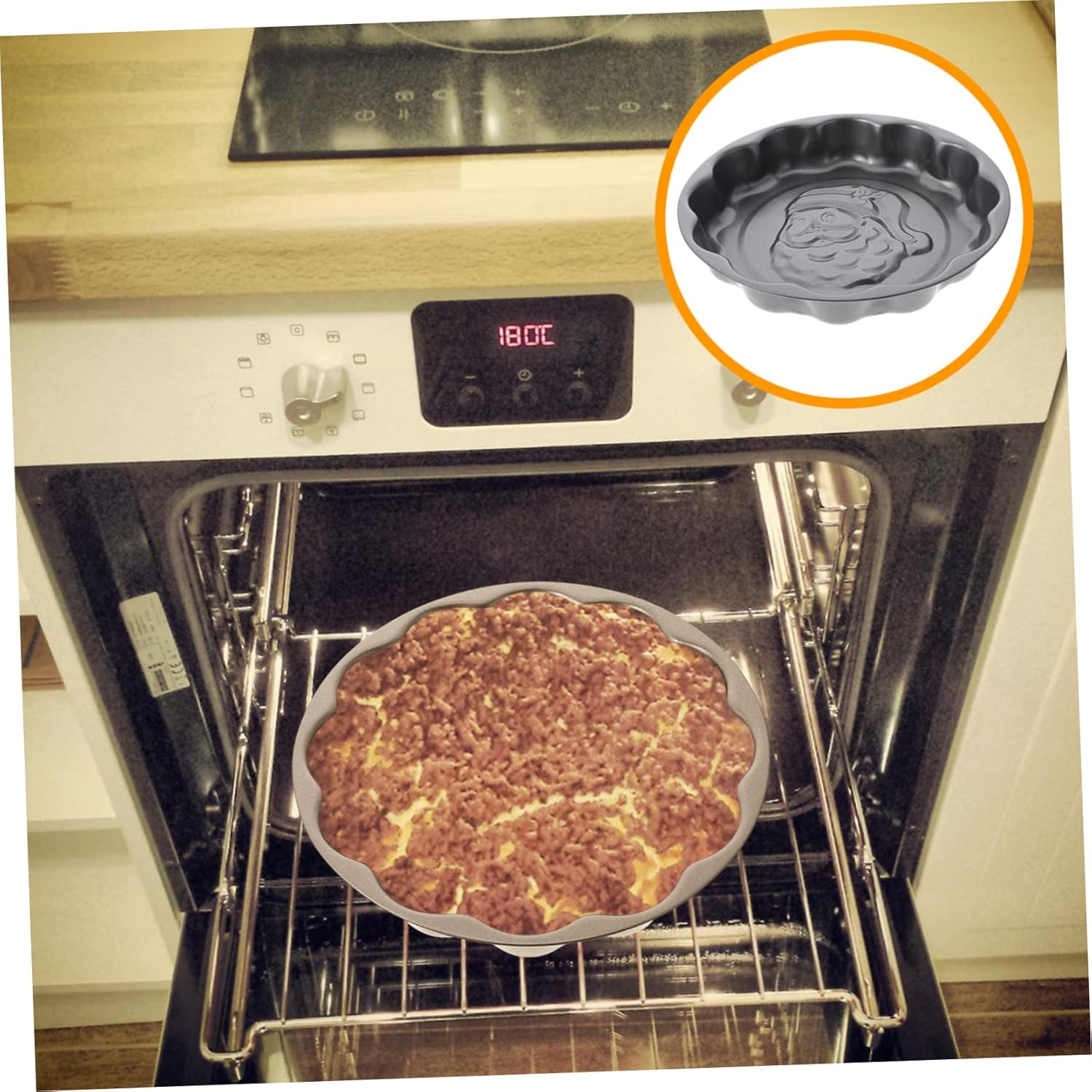 Santa Claus Cake Pan Easy to Clean Stainless Steel Mold DIY Baking Supply Unique Design for Chic Cakes