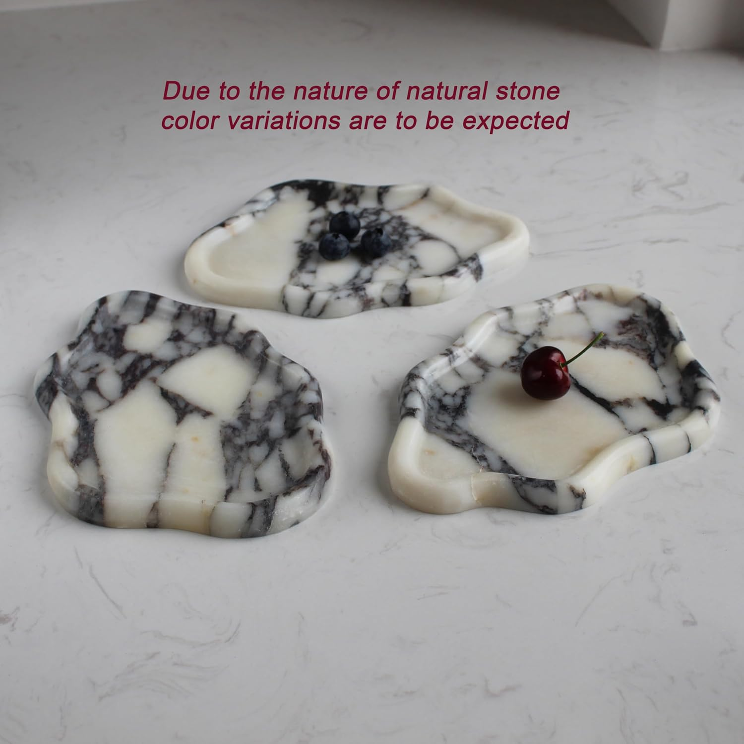 Natural Calacatta Viola Marble Tray Cloud Shape, Jewelry Dish Trinket Dish for Women Gift Home D&eacute;cor - Calacatta Viola image number 2