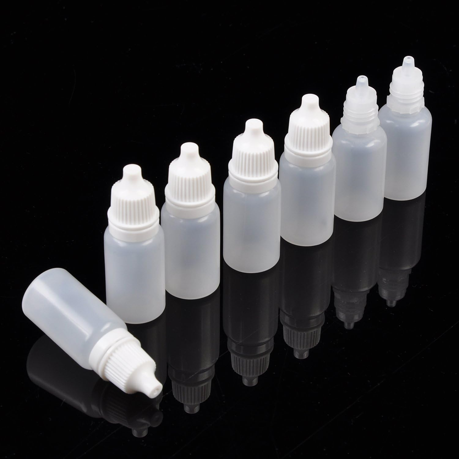 Jespeker 50 PCS 10Ml Plastic Dropper Bottle Drop Bottles Empty Squeezable Eye Liquid Essential Oil Squeeze Bottle Small Dropper Refillable Containers with Caps image number 6