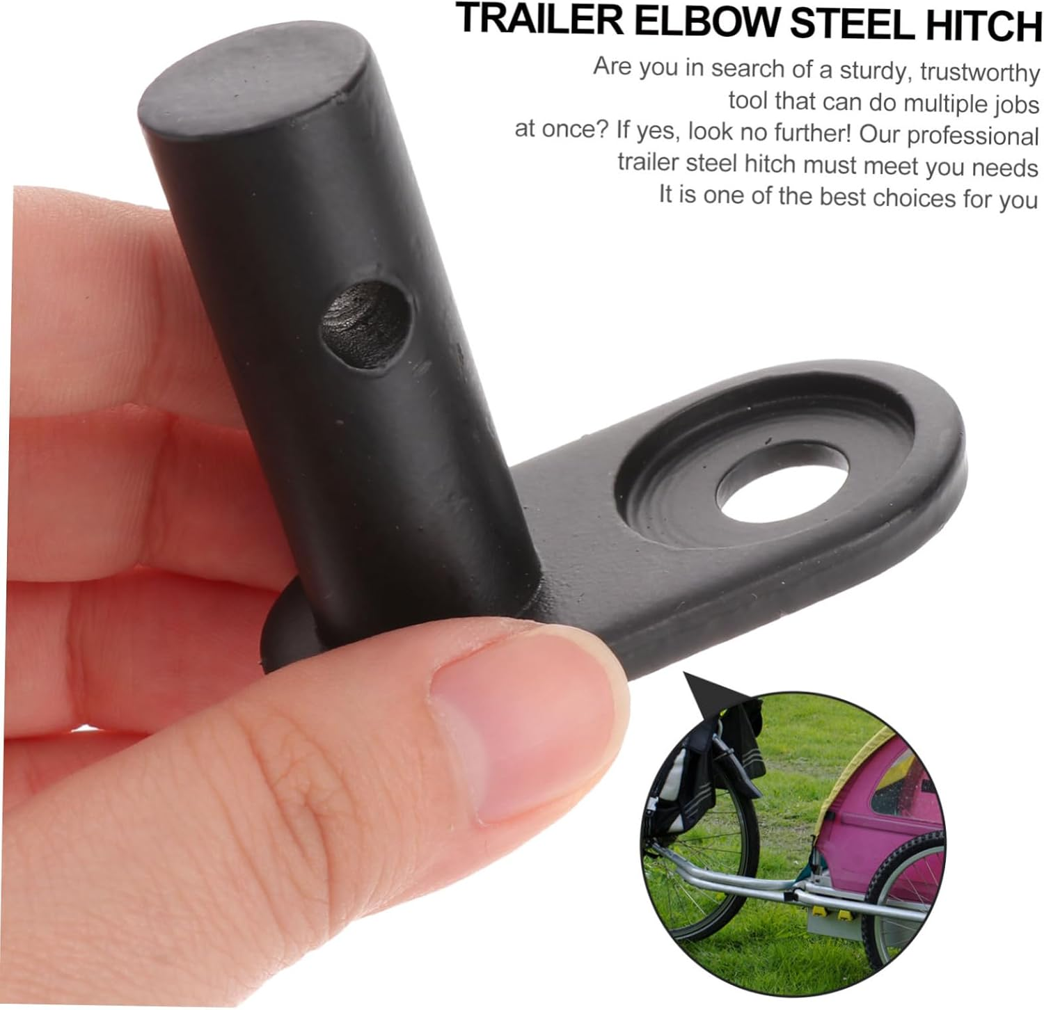 Anneome Baby and Pet Traction Head Bike Trailer Coupler Steel Hitch Quick Nut Tightening System image number 2