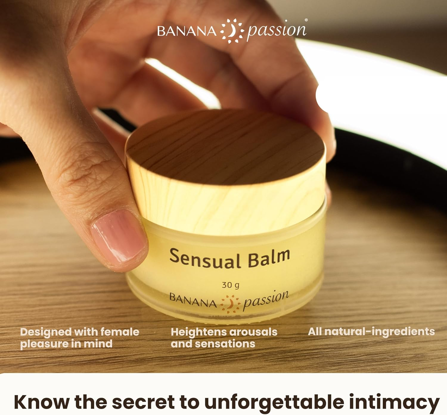 Tingle Cream - Sensation Balm - 30Gms for Rose Bud, Menthol, Peppermint, Cooling Touch for Awakening - Made of Organic Ingredients Such as Shea Butter, Cocoa Butter and Coconut Oil, Banana Passion image number 4