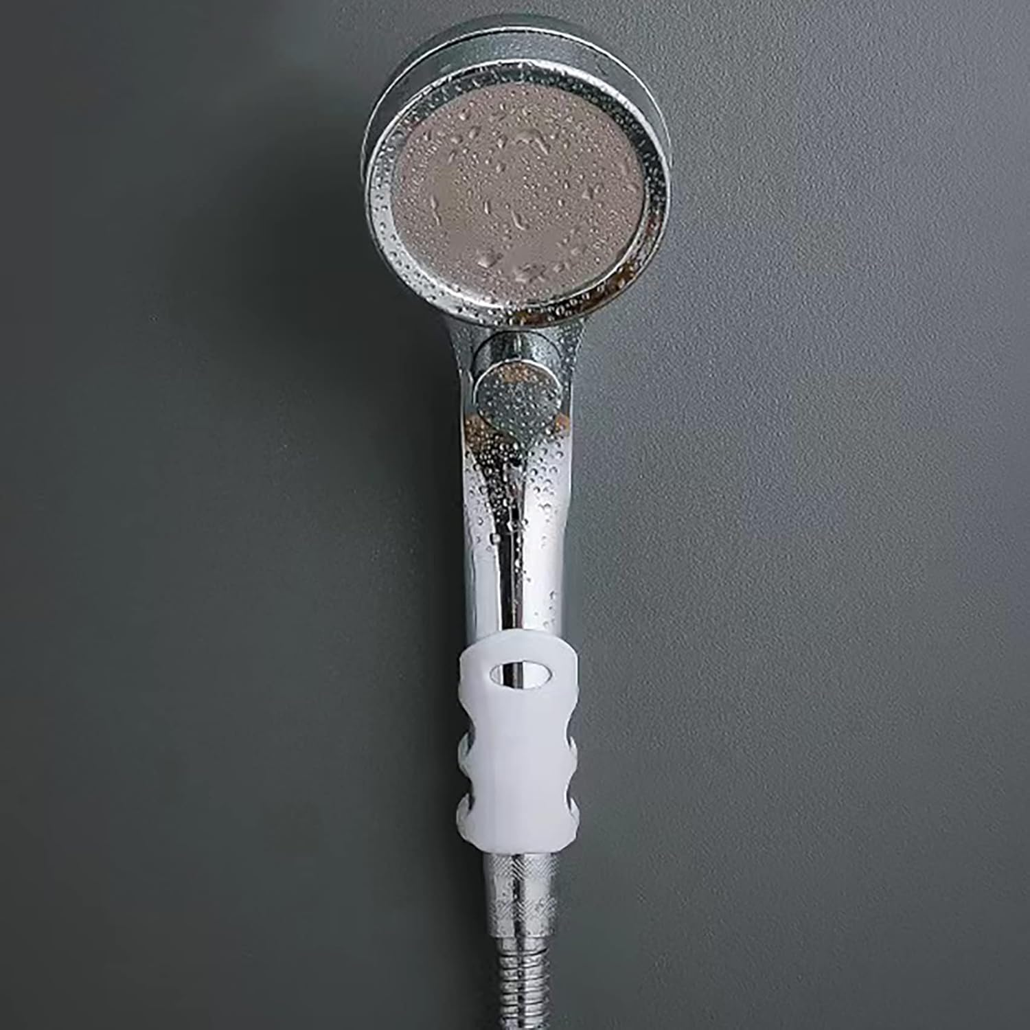 Silicone Shower Bracket Shower Head Holder, Tunghey Shower Head Suction Cup Holder Silicone Relocatable Wall Shower Head Holder without Drilling Adhesive Mount Bracket for Kid Adult (2Pack) image number 4