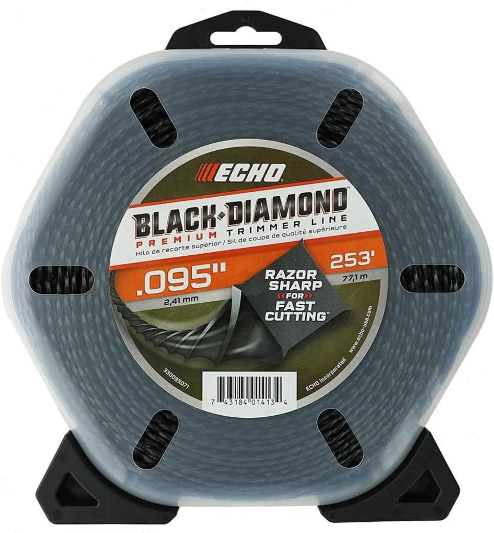 Echo Black Diamond 330095071 .095" X 253' 4-Cornered Spiral Pattern Trimmer Line