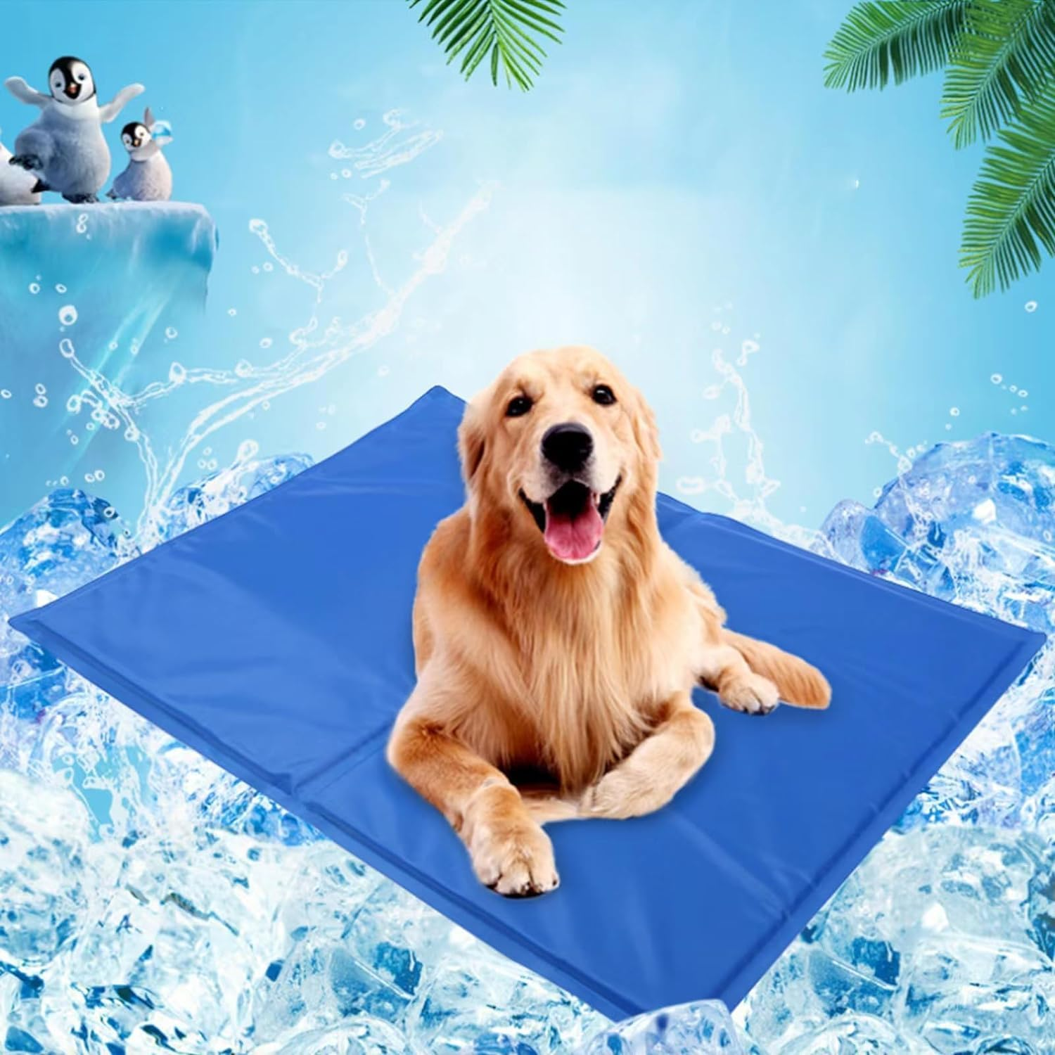 Pet Cooling Mat Gel Mats Bed Cool Pad Scratch Resistant, Nontoxic, and Safe for Summer Heat Relief, Keep Your Pup Cool and Easy to Transport XXL(60 X 100 Cm) image number 5