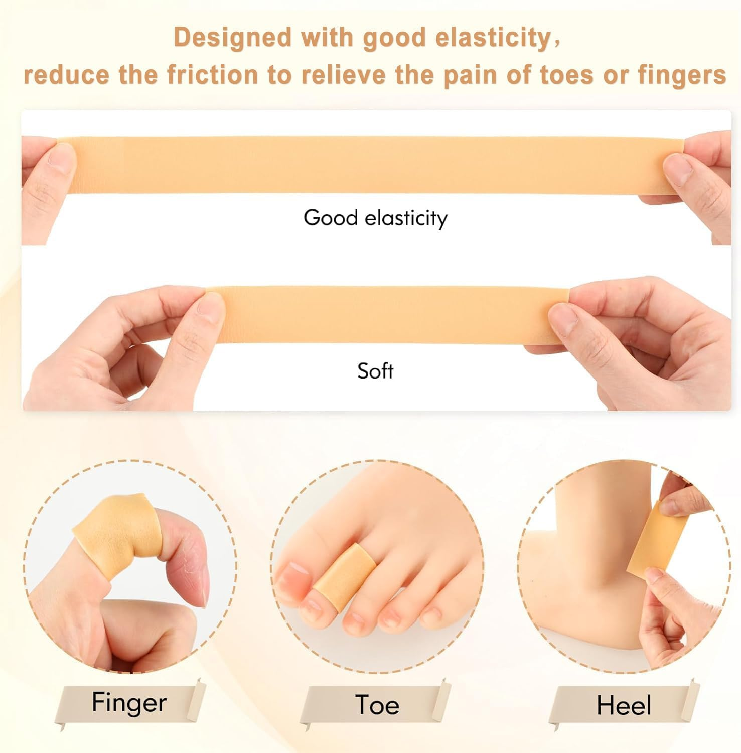 6 Rolls Moleskin Roll Purpose Anti-Slip Foot Care Sticker Foam Foot Care Self-Adesive Tape Cushioned Protection Shoes Insoles Protect Skin from Rubbing for Toes Feet Blisters Prevention image number 5