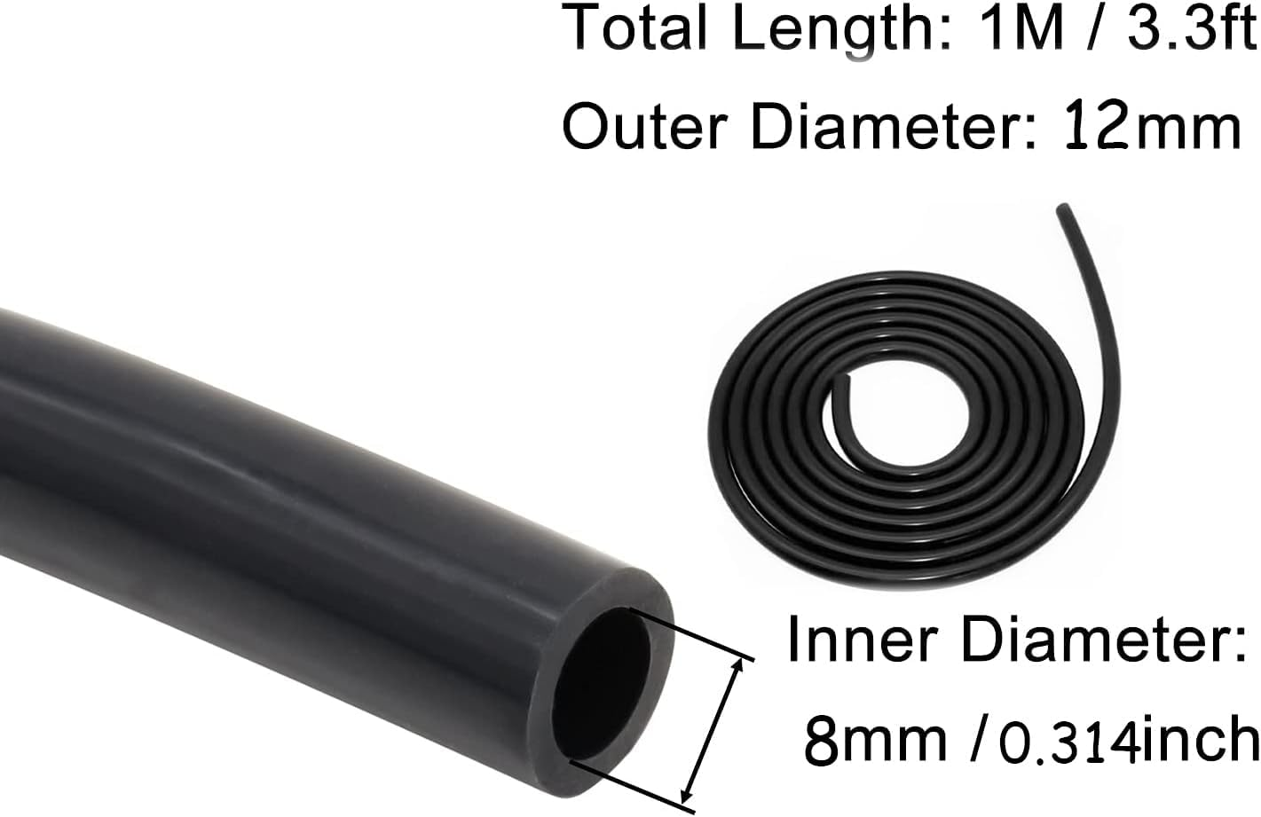 WEZCHUGHAOL Silicone Tubing (12X18Mm & 8X12Mm) - Flexible Rubber Tubing for Kitchen, Home, Industry, Agriculture, Lab & Hydroponics - Durable & Safe (8X12Mm) image number 2