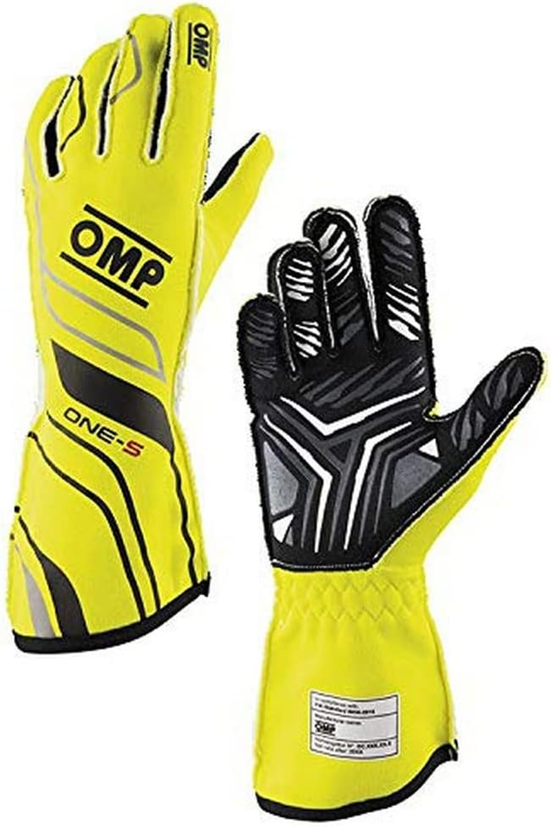 Omp One-S Yellow Flu Gloves Size L FIA 8556-2018 image number 4