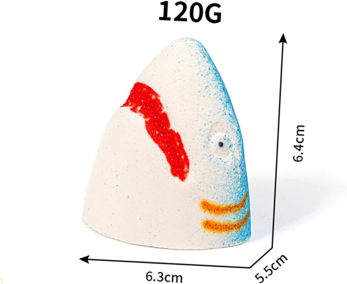 Gogogmee 3Pcs Natural Bathing Salt Bomb Shark Bubble Bath Bomb Skin-Friendly Sea Salt Fragrance Bath for Ages for Family Friends image number 2