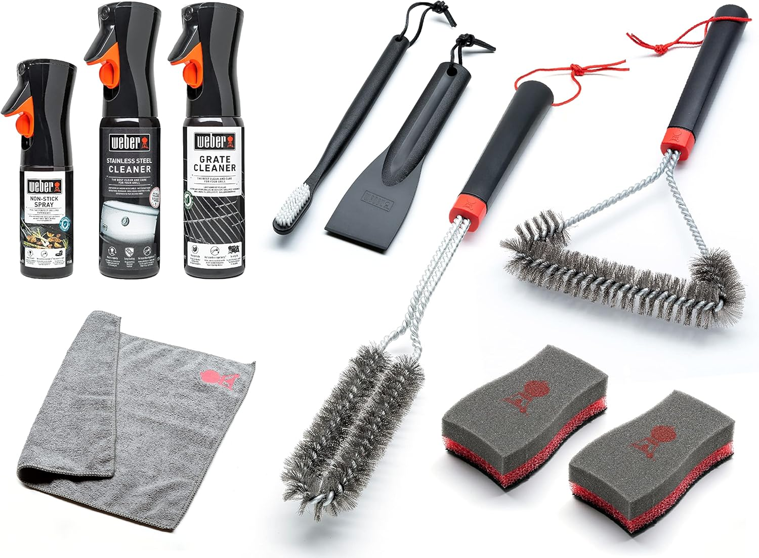 Weber Stainless Steel Barbecue Cleaning Kit | Stainless Steel BBQ Cleaner | Weber Barbecue Accessories | Designed for Stainless Steel Bbqs (18283) image number 2