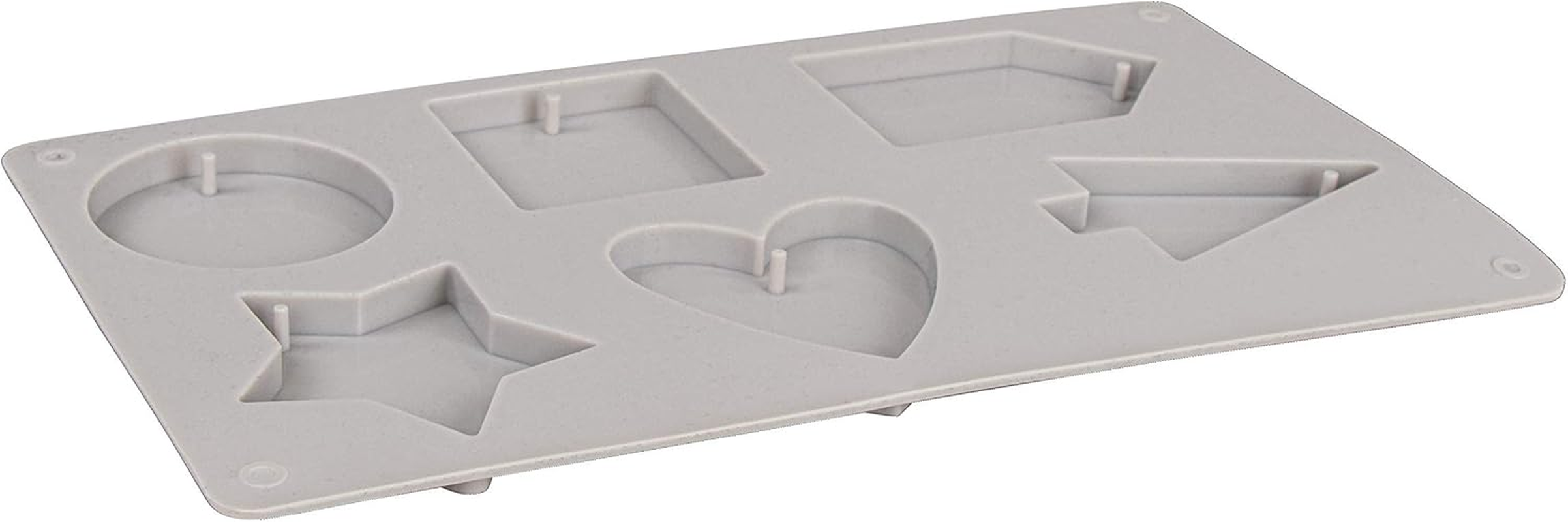 Rayher 35043000 Silicone Casting Mould for Jewellery Making, Casting Tray with 6 round Bead Shapes for Concrete, Plaster of Paris, Resin, Wax and Soap, Diameter 16 Mm, White image number 1