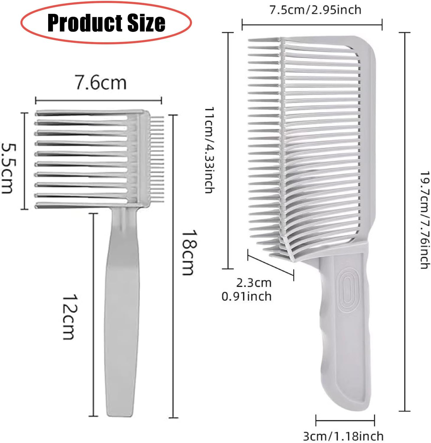 Luzcauwy 3Pcs Fade Comb Men'S Hair Cutting Stencils, Professional Blending and Trimming Guide for Men&rsquo;S Fade Styles, Durable Hair Comb Set for Barbers and Home Use image number 4