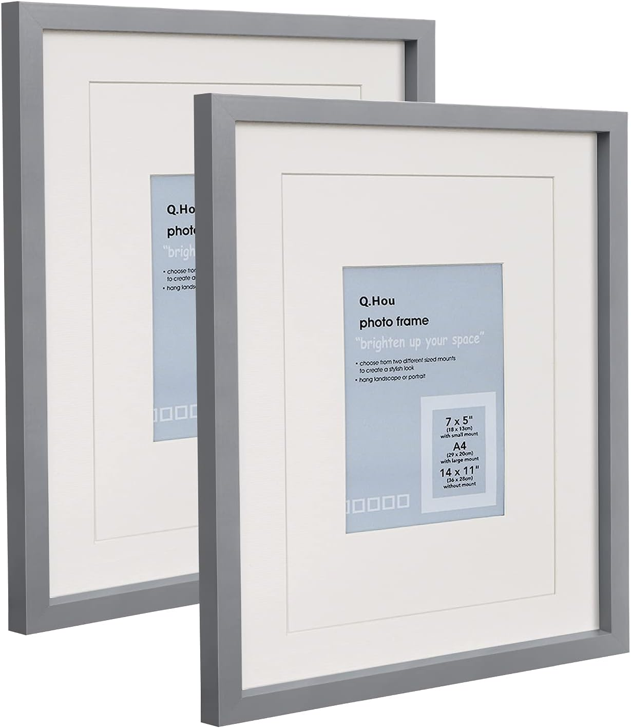 Q.Hou 4X6 White Picture Photo Frame, 3 Packs, Real Glass Front for Tabletop or Mount