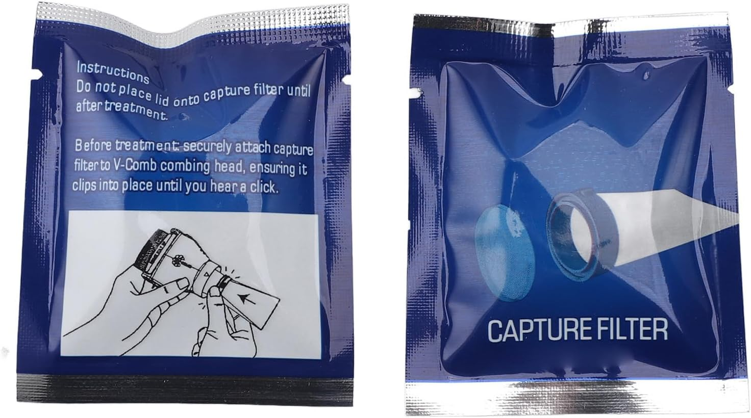 Capture Filter Refill, 10Pcs Disposable Electronic Head Lice Comb Filters Easy to Use Head Lice and Nit Capture Filters with Translucent Mesh, Semi Transparent Mesh image number 1