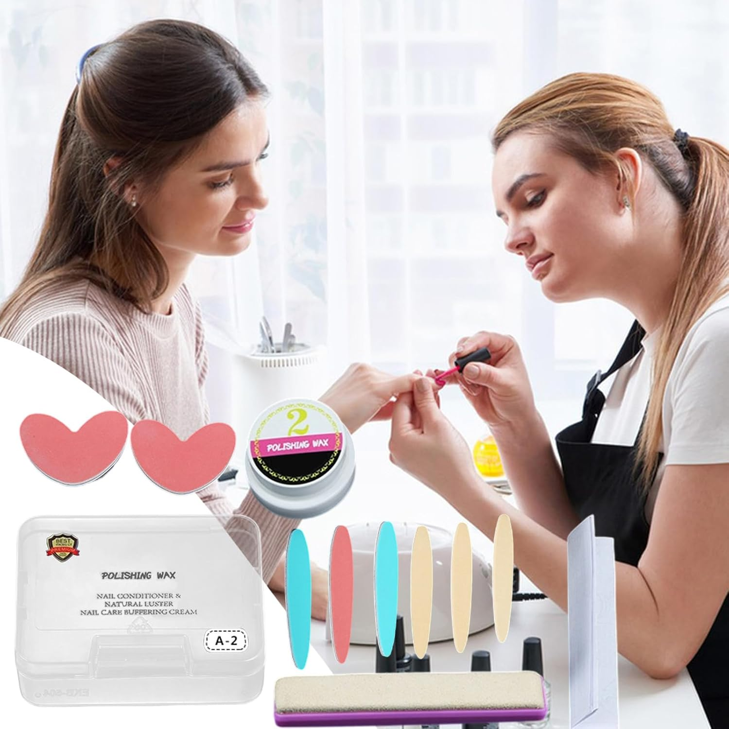 Nail Polishers and Buffers | Manicure Tools Set,Pedicure Repair Set for Beginners Enthusiasts Professional Salon Home Travel Daily Maintenance image number 3