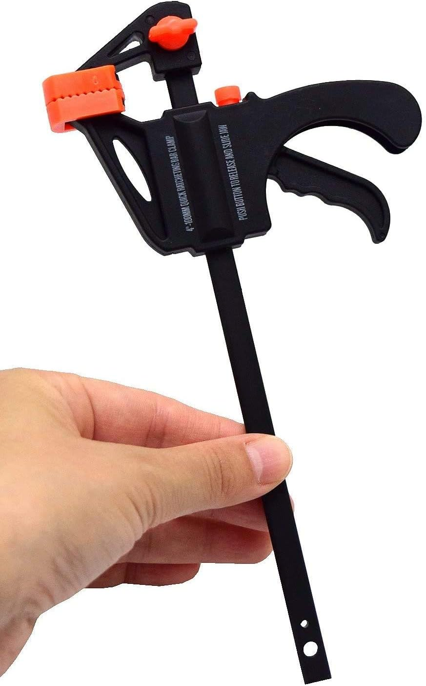 Takagi HQB-100-2P Hobby Quick Bar Clamp, Black, 3.9 Inches (100 Mm), Set of 2, (Tsubamesanjo Brand) [Easy Work Just Squeeze a Lever] Clamp Woodworking Hardware DIY Vise Fixing Hardware image number 6